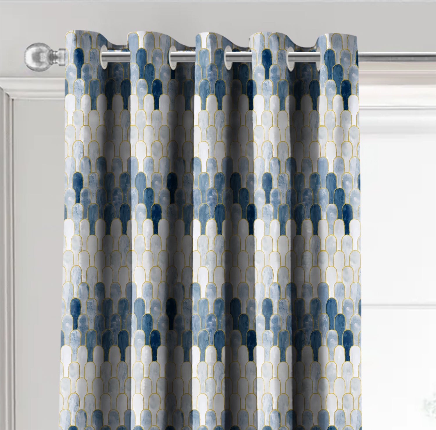 NICOBAR BLUE BLACKOUT CURTAIN