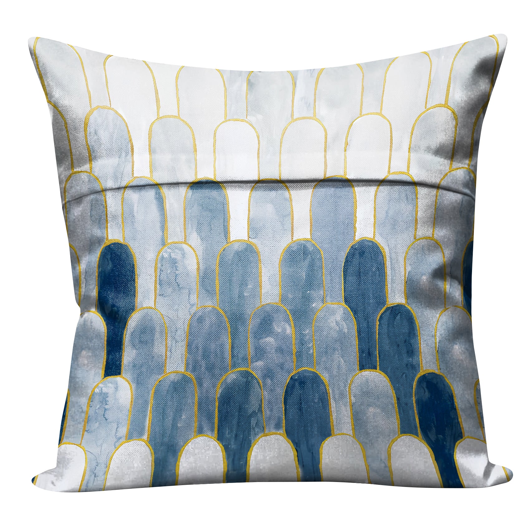 NICOBAR BLUE DIGITAL PRINTED CUSHION COVER