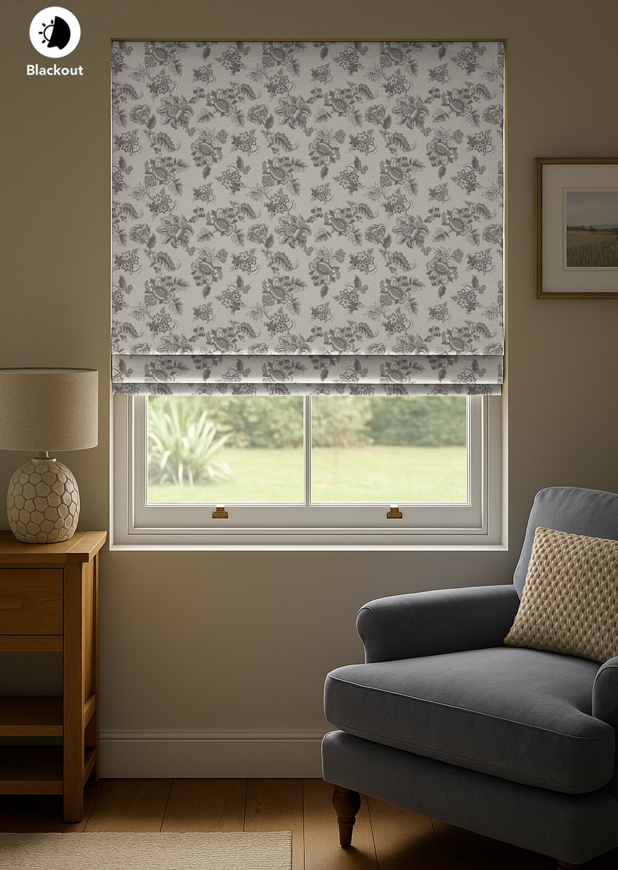 ANZIO COFFEE READY MADE ROMAN BLIND