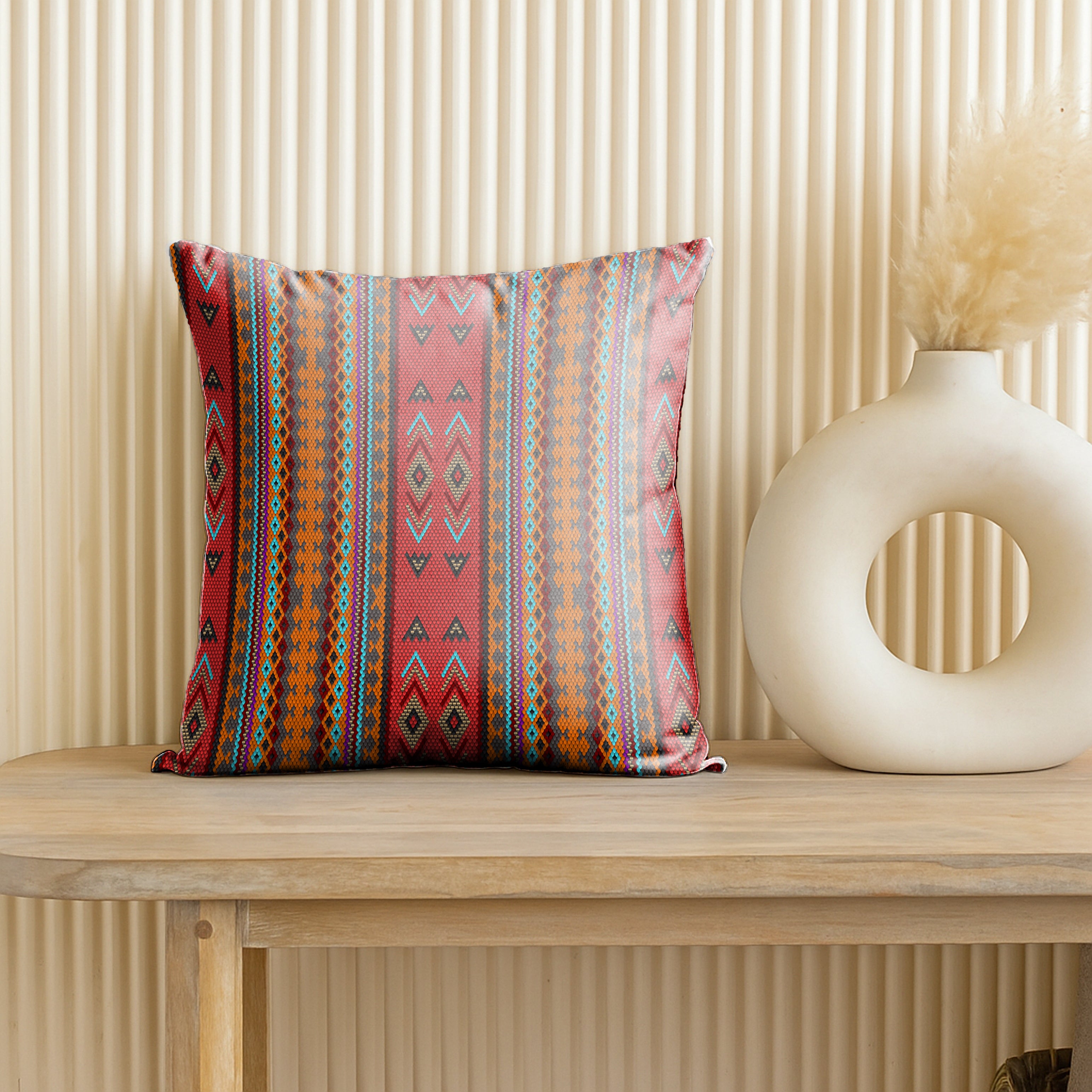 CARA RED CUSHION COVER (Pack of 2)
