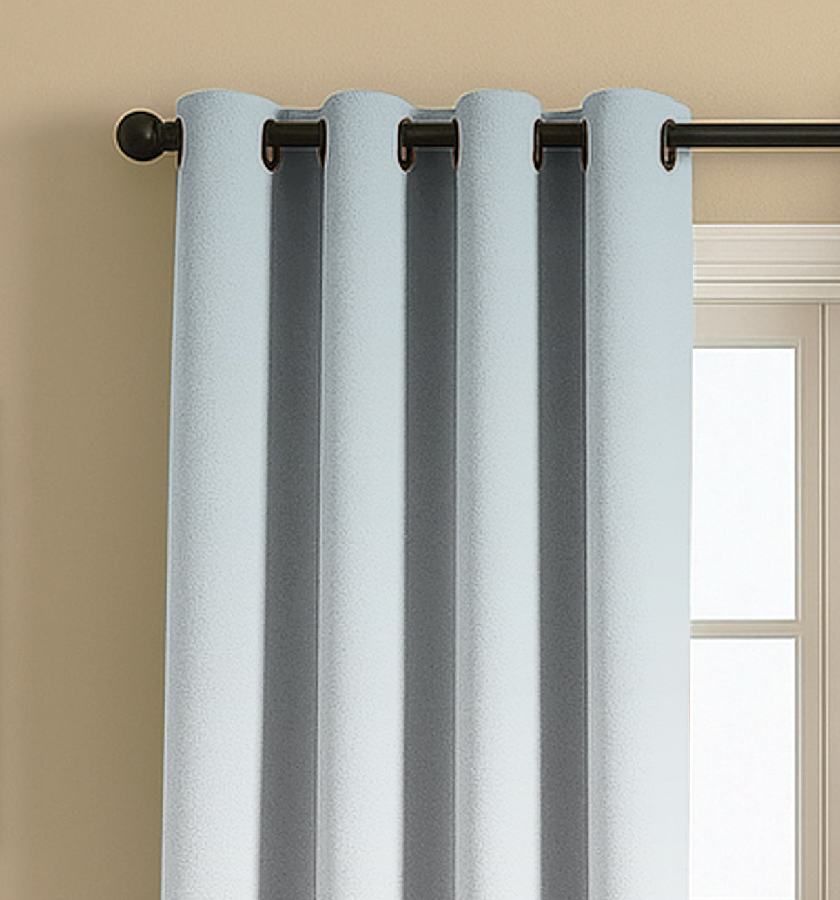 GEO SKYBLUE CURTAINS 100% BLACKOUT PRINTED FOR LIVING & BEDROOMS