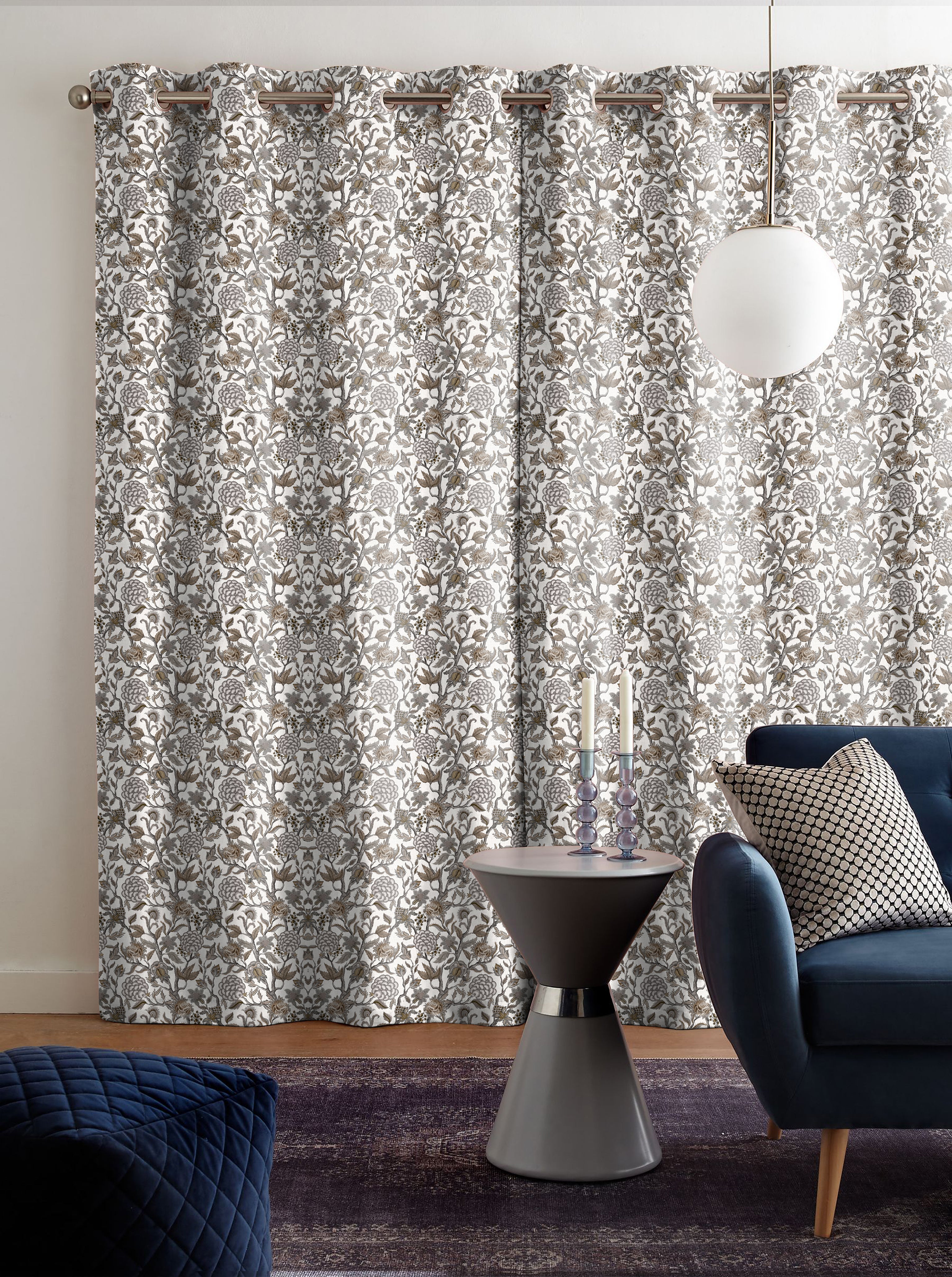 WYNTER MAPLE ROOM DARKENING PRINTED CURTAIN