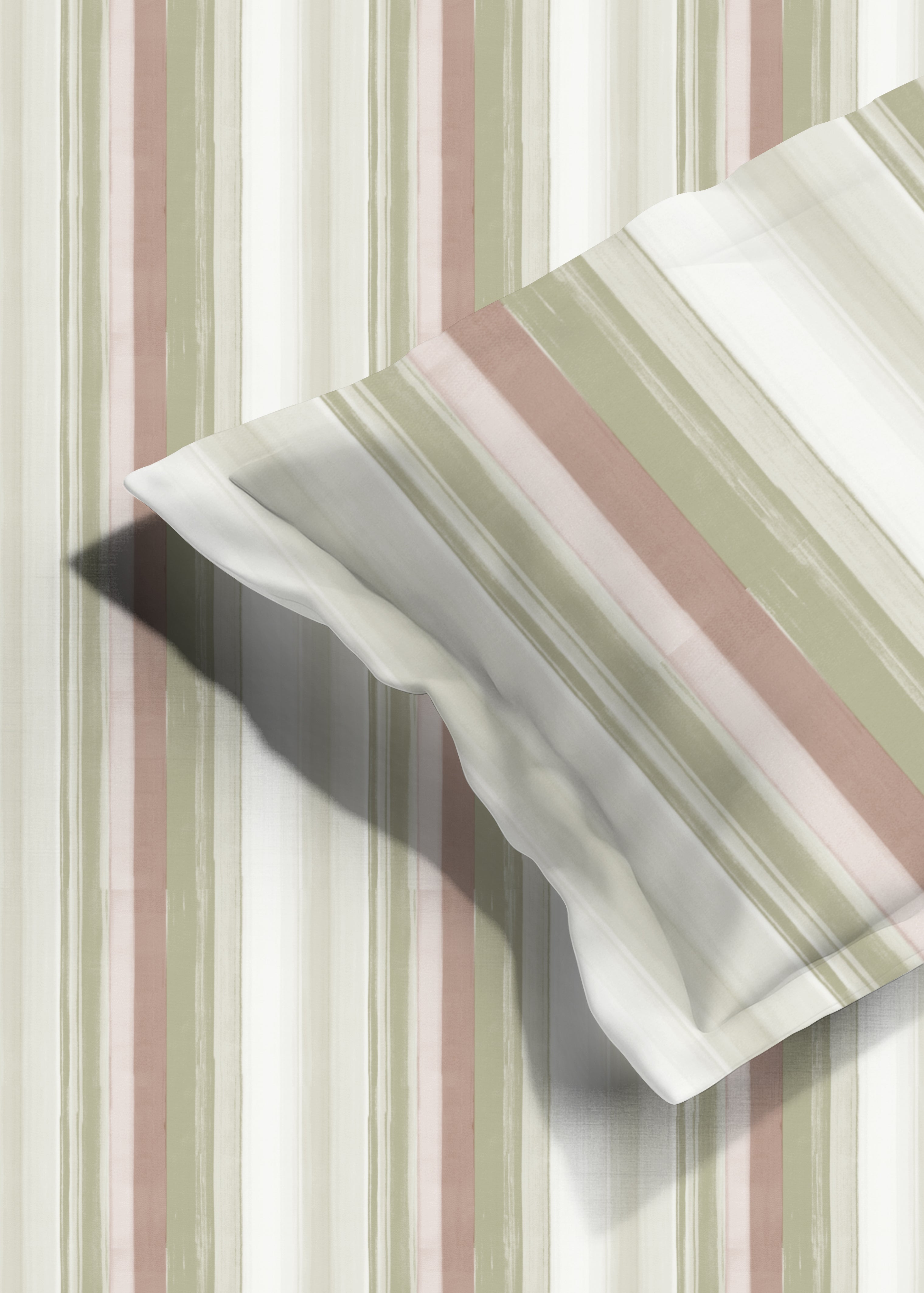 ALVIN LIGHTGREEN COTTON BEDSHEET WITH PILLOWCOVER