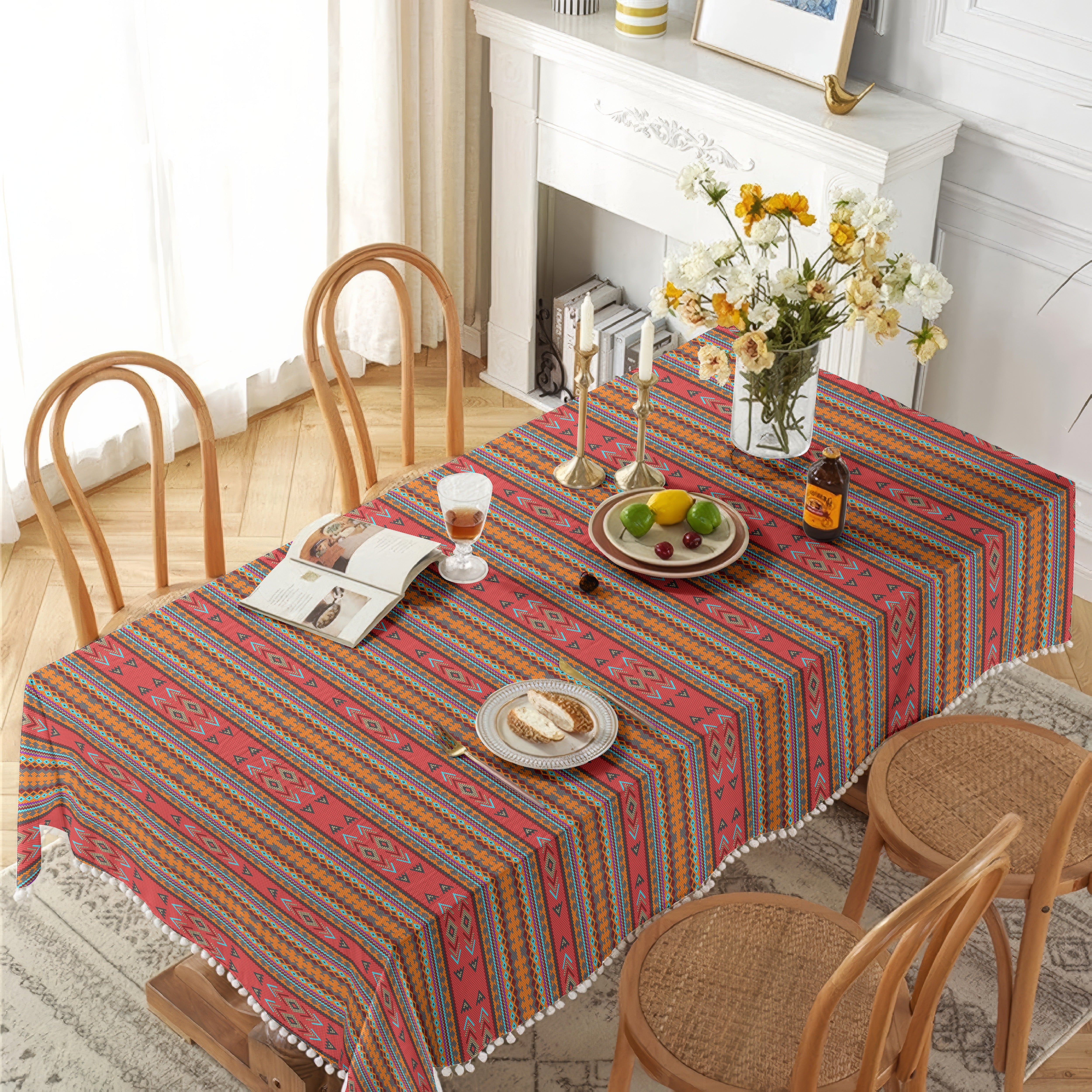 CARA RED TABLE CLOTH