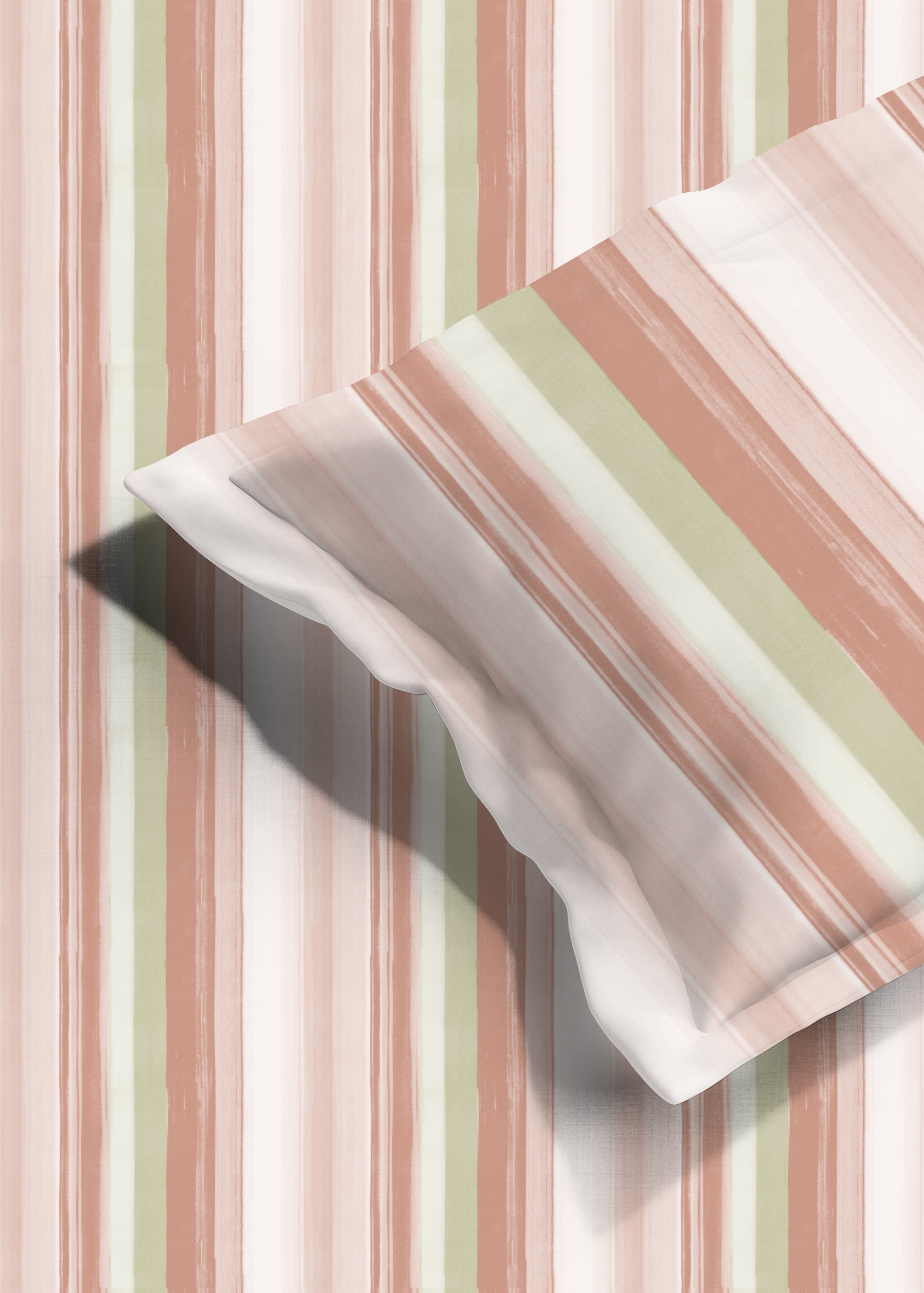 ALVIN PINK COTTON BEDSHEET WITH PILLOWCOVER