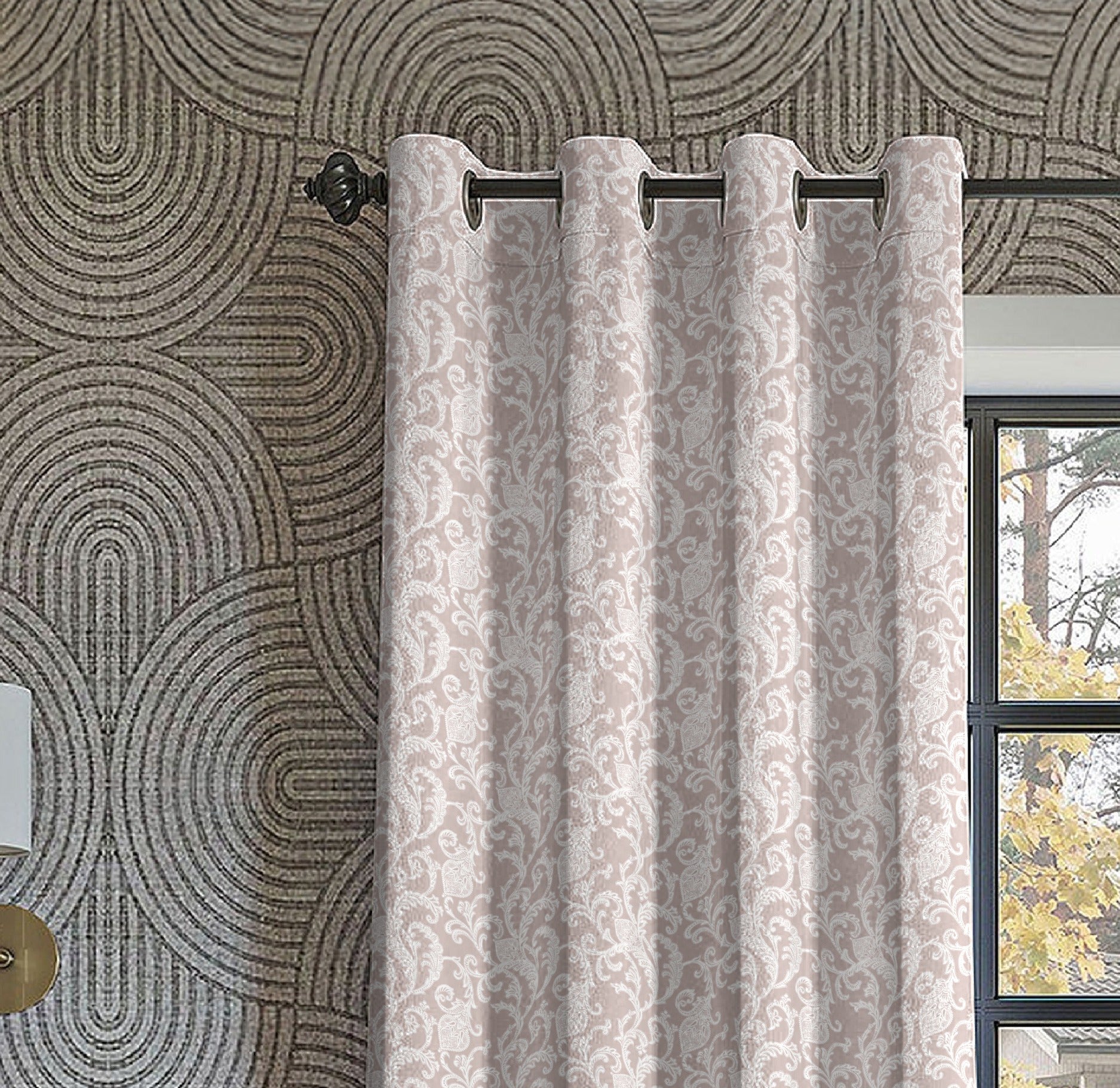 KOCHIN MATTY BONJOUR PRINTED ROOM DARKENER/100% BLACKOUT CURTAIN