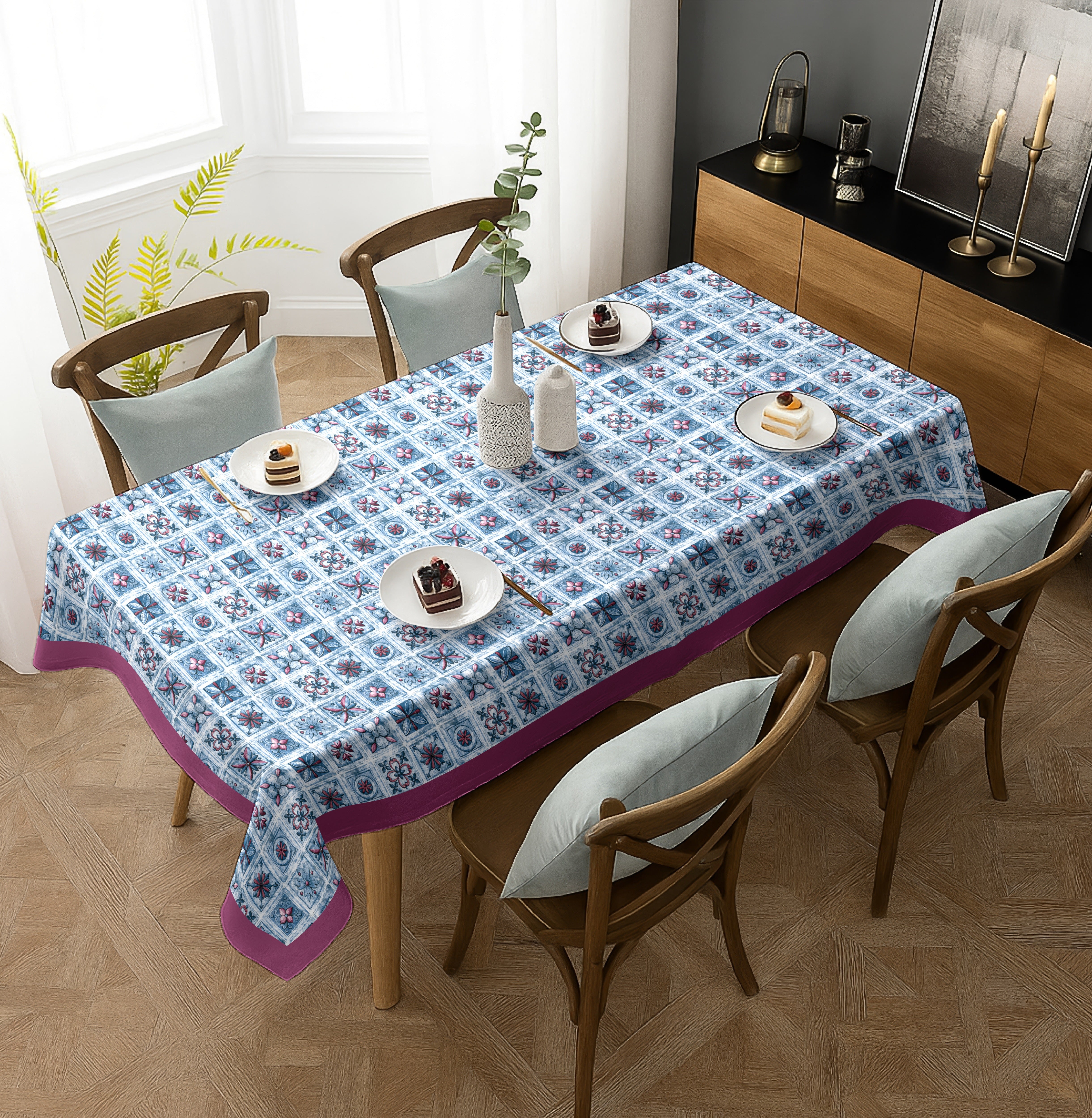 NOVANNA BLUE TABLE CLOTH