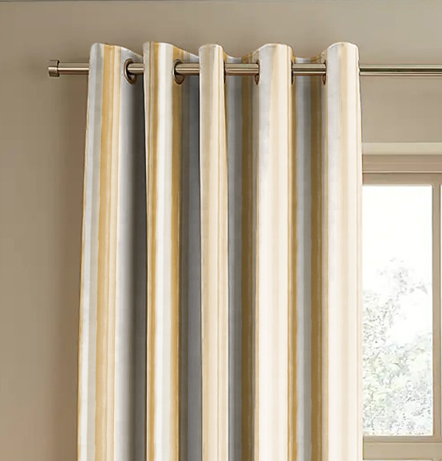 ALVIN ORANGE PRINTED BLACKOUT CURTAIN