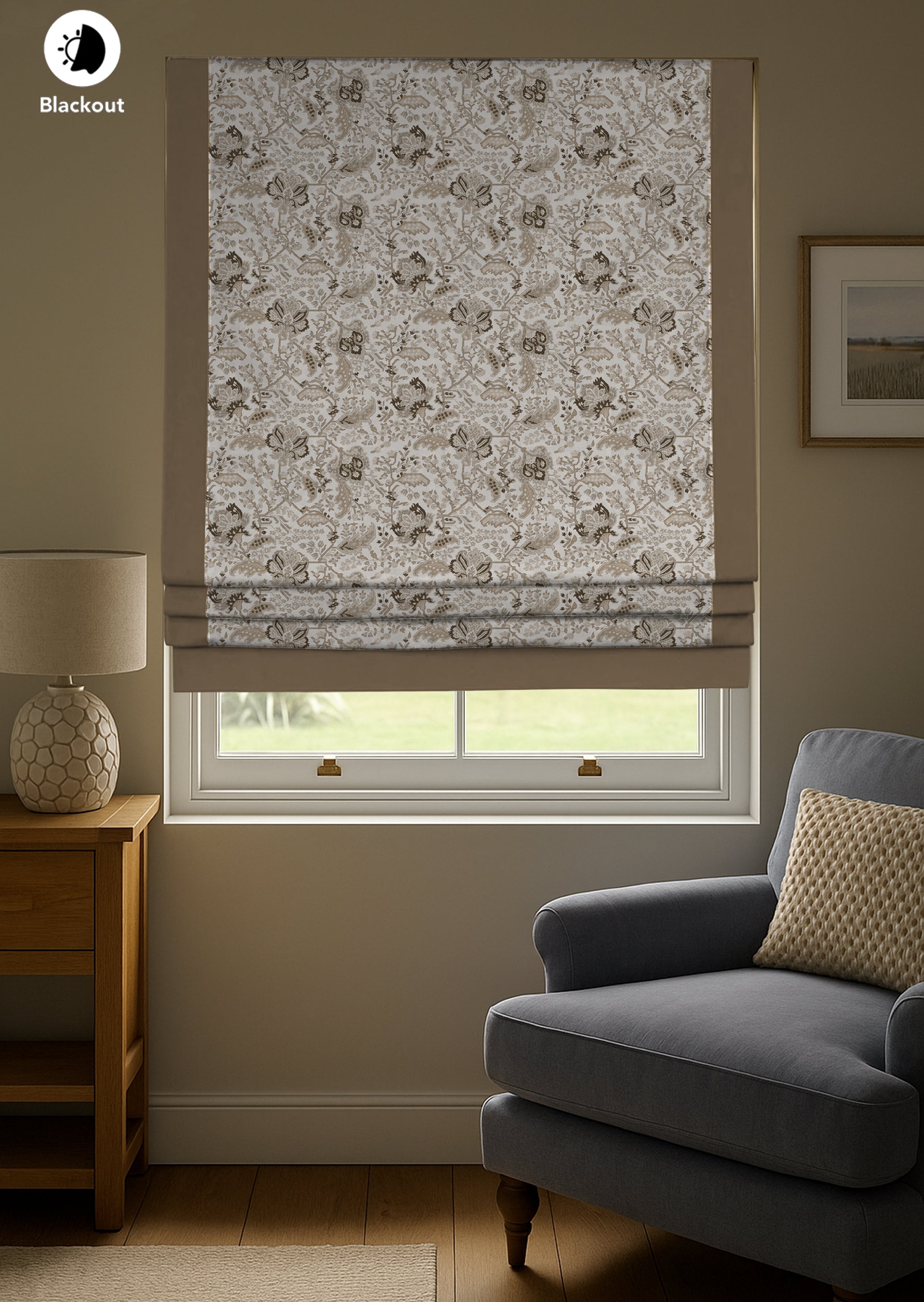 MAGMA COFFEE READY MADE ROMAN BLIND