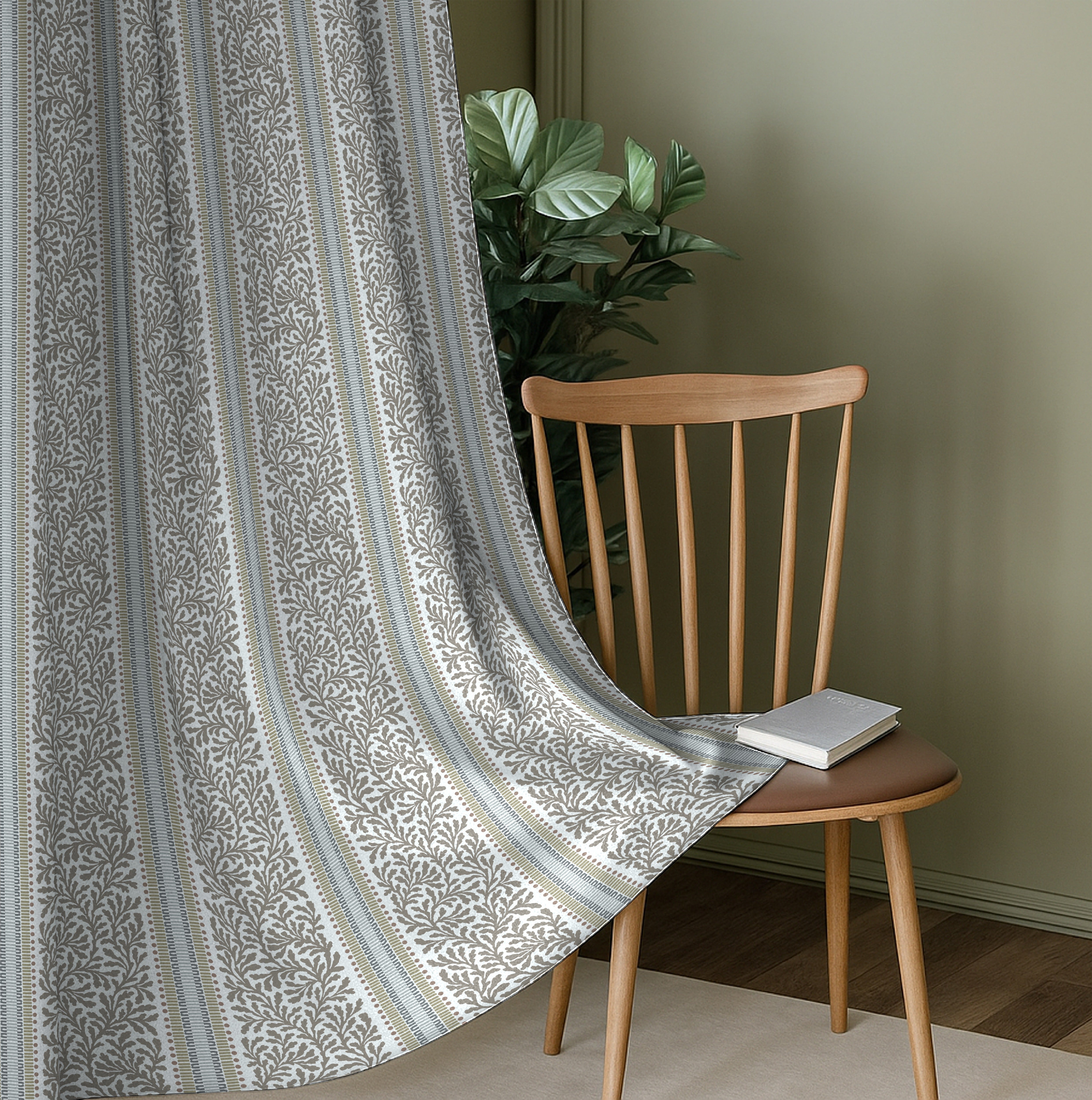 TORONTO COFFEE PRINTED BLACKOUT CURTAIN