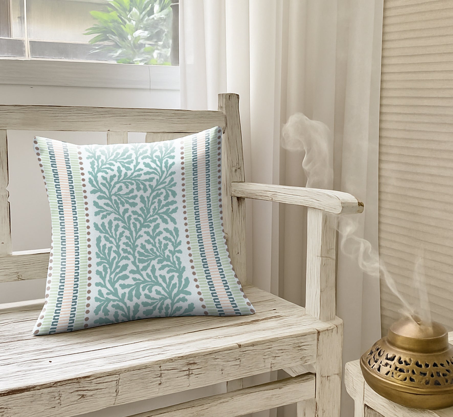 TORONTO TEAL DIGITAL PRINTED CUSHION COVER (Pack of 2)