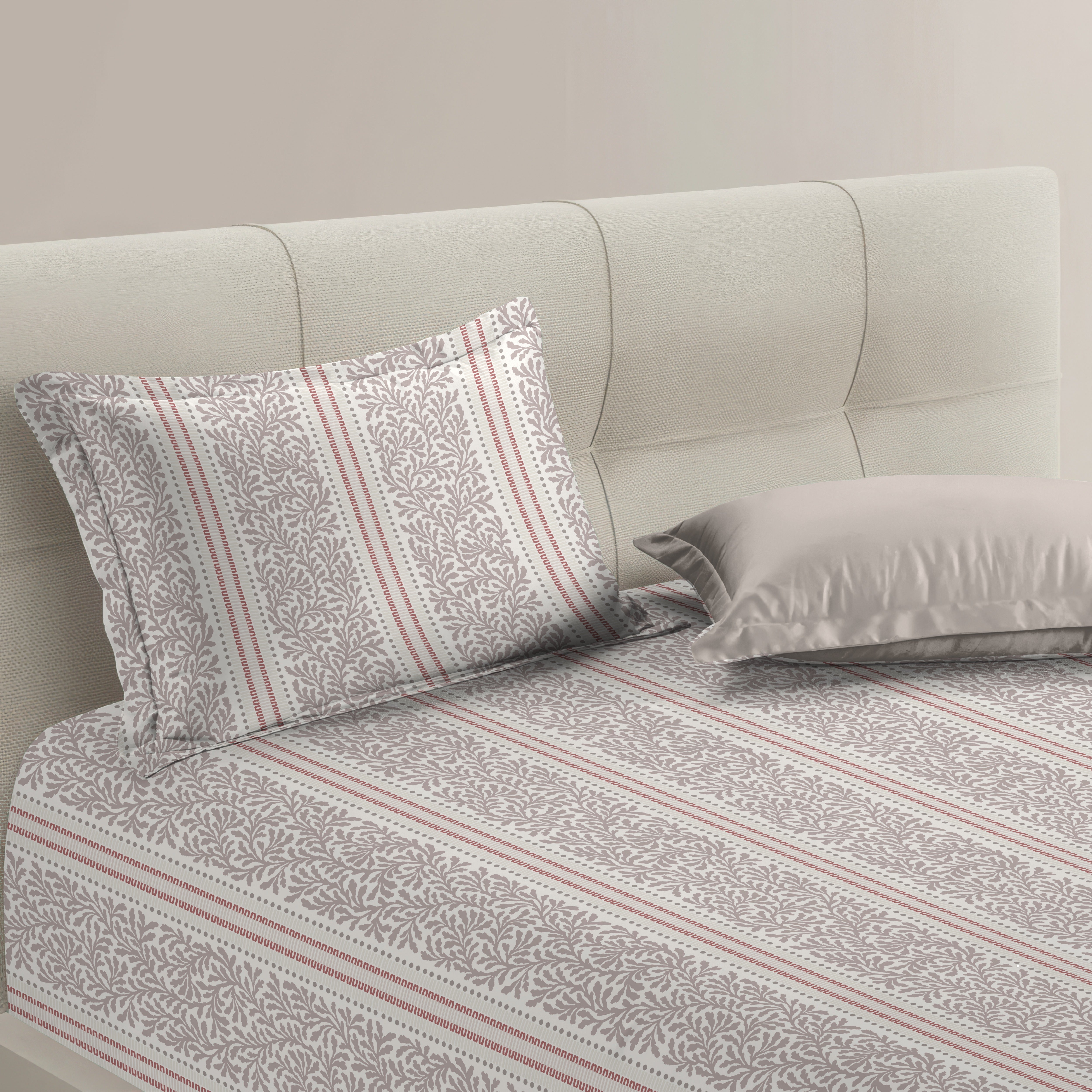 TORONTO PINK COTTON BEDSHEET WITH PILLOWCOVER