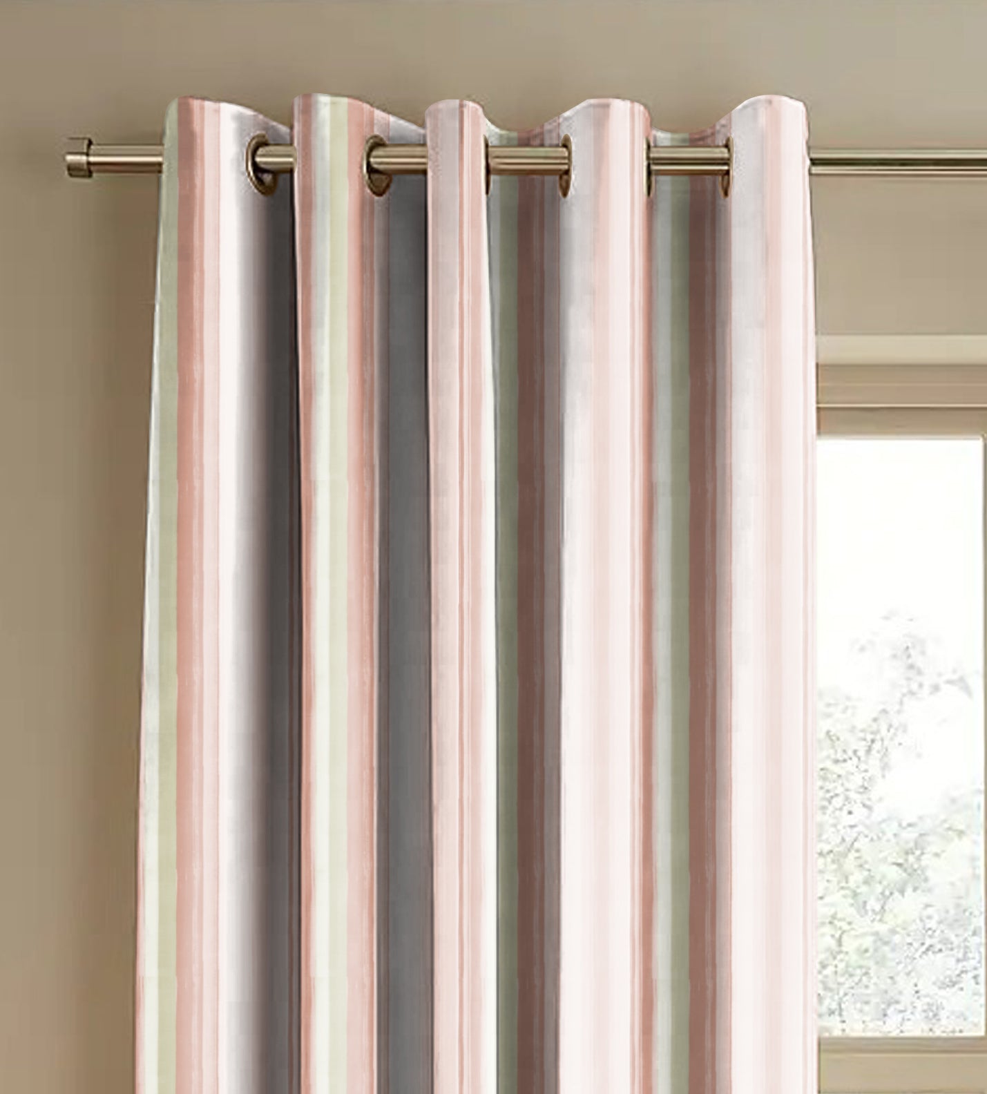 ALVIN PINK PRINTED BLACKOUT CURTAIN