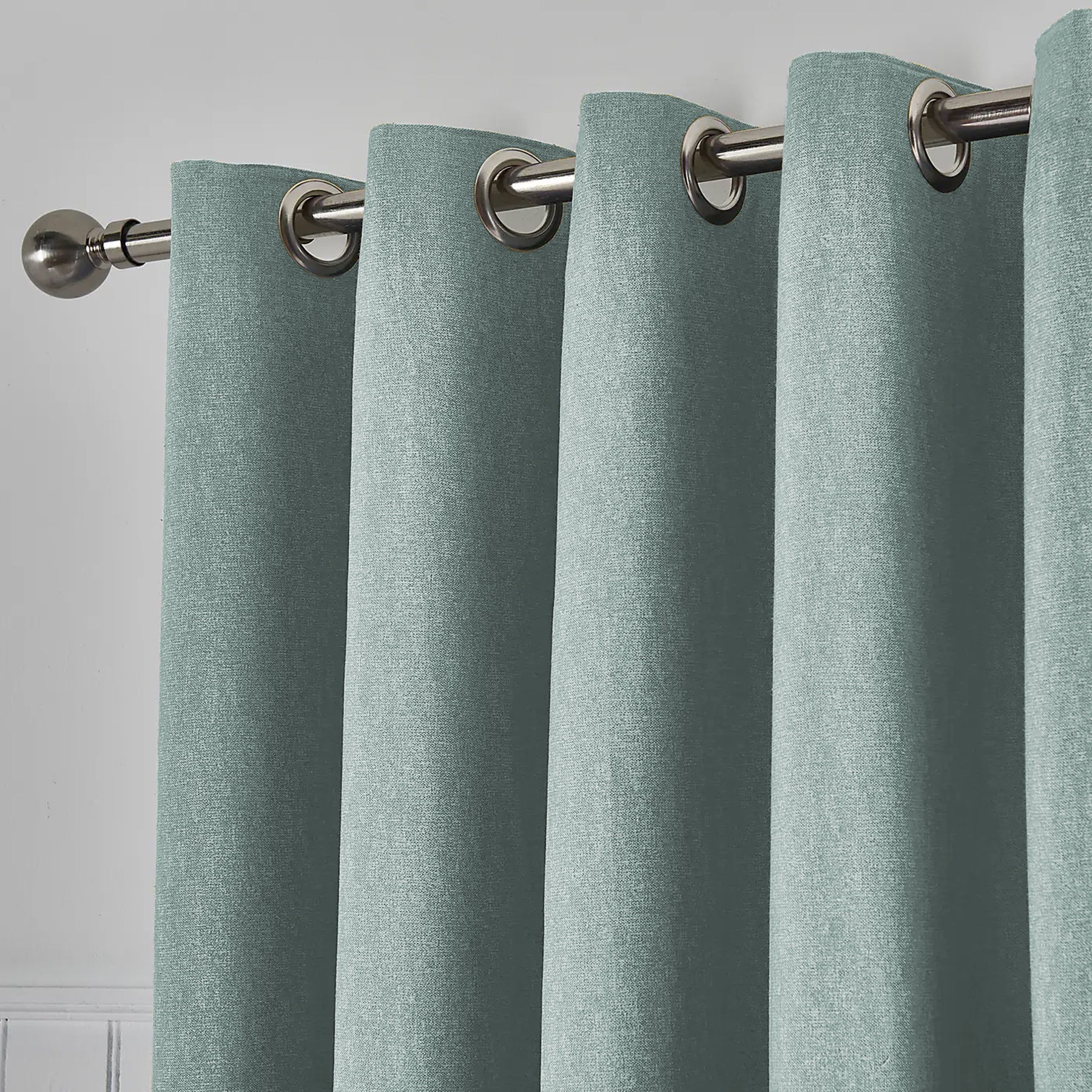 WELLINGTON BLACKOUT CURTAINS SKYBLUE/COFFEE