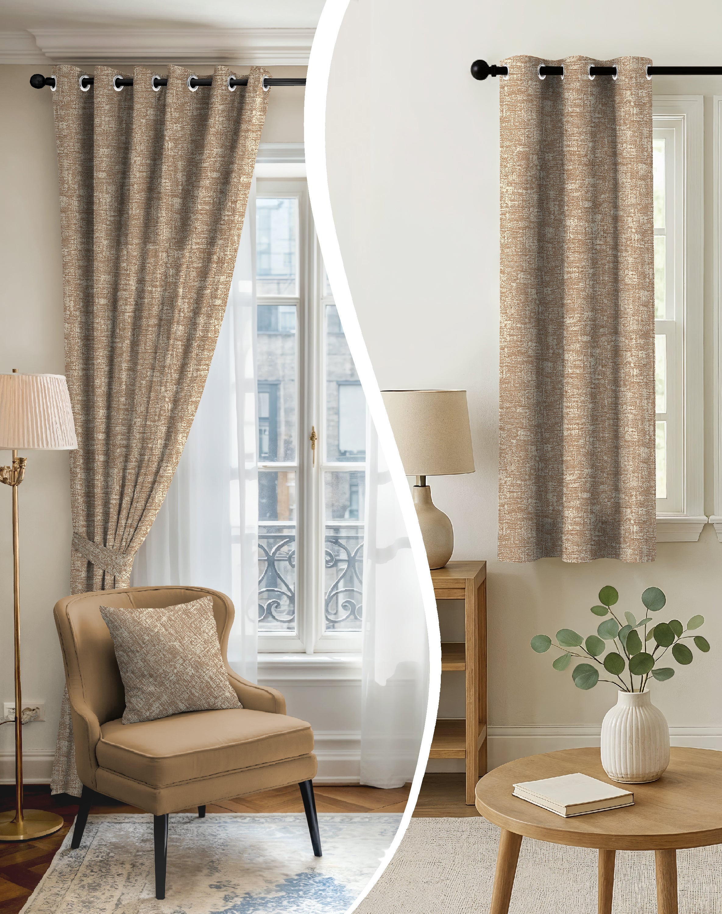 LIVA CHIKU DIGITAL PRINTED BLACKOUT CURTAINS