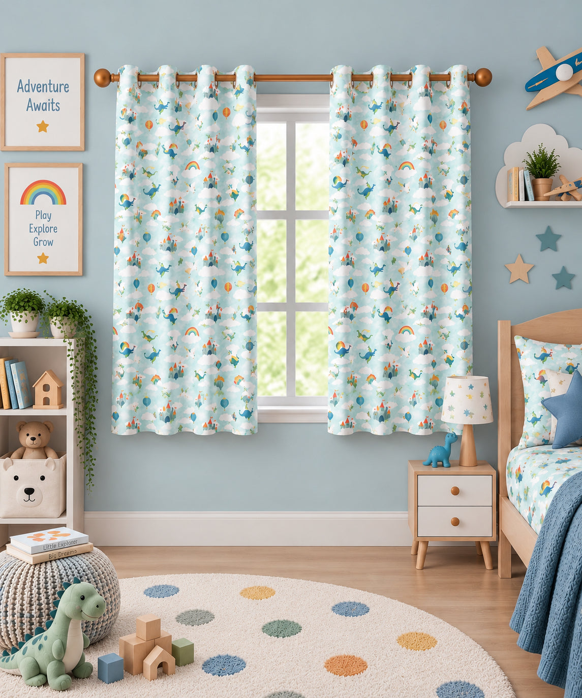 Dreamland Adventure Printed Curtain
