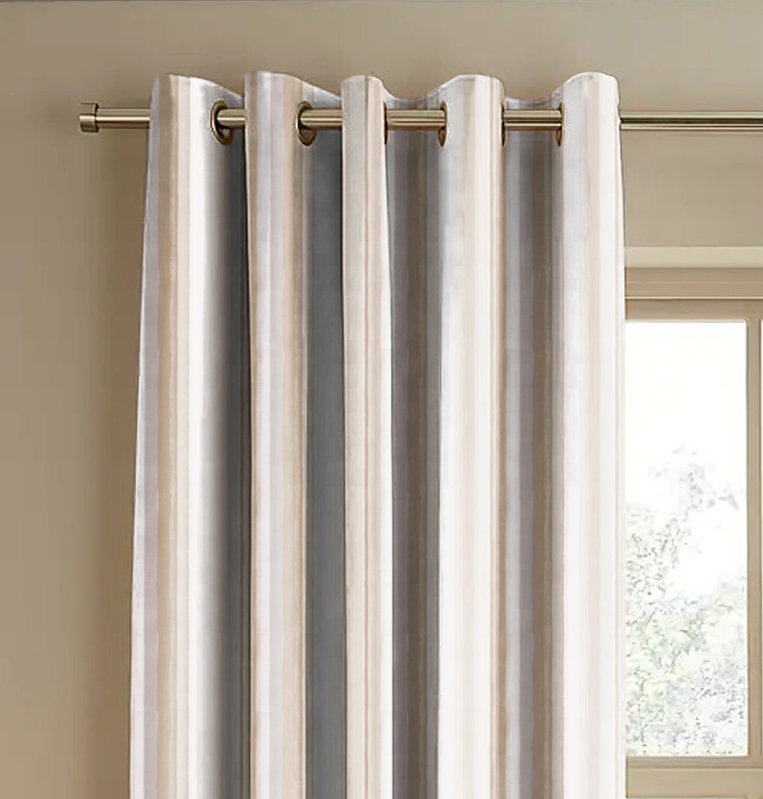 ALVIN COFFEE PRINTED BLACKOUT CURTAIN