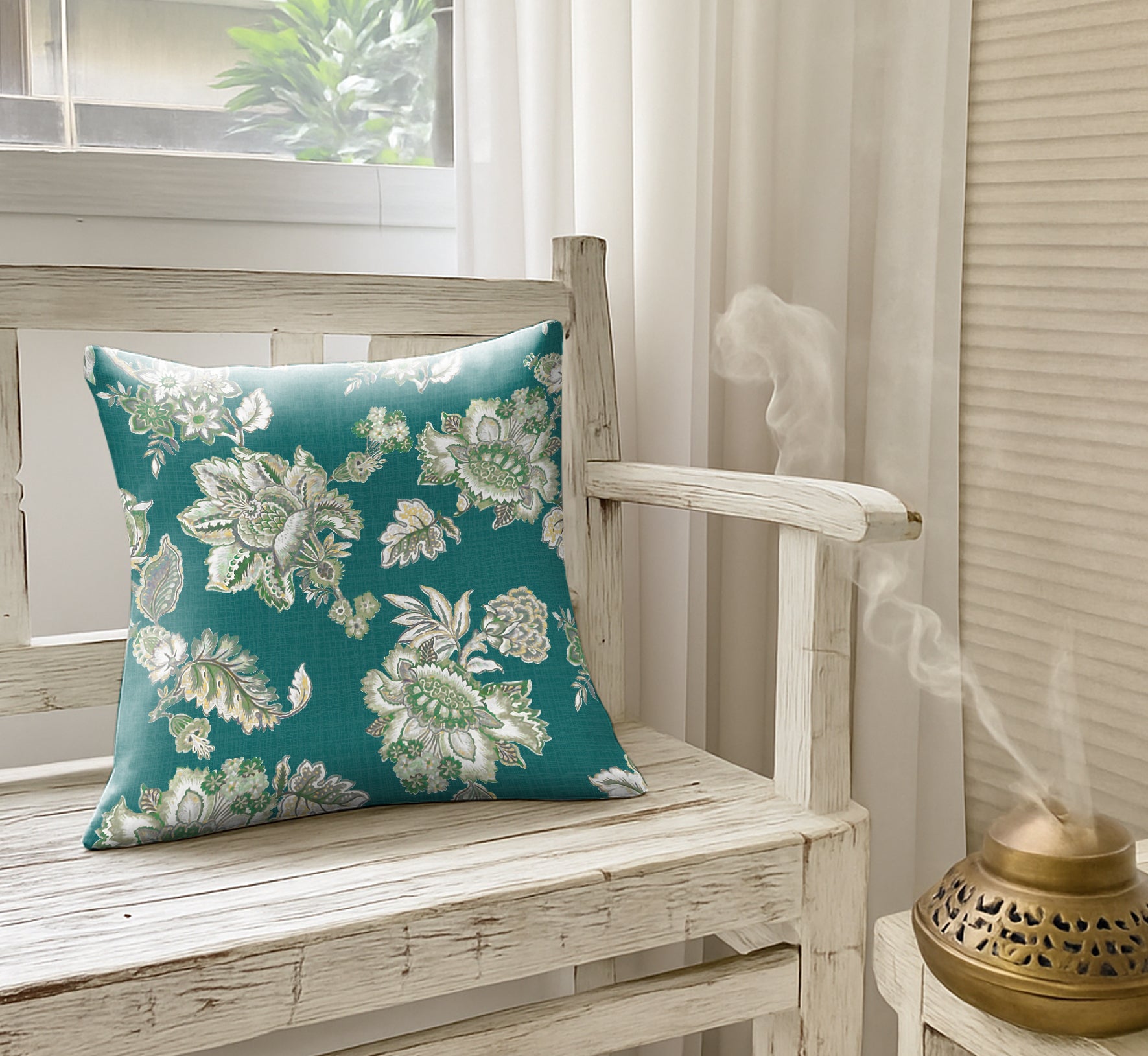 ANZIO TEAL DIGITAL PRINTED CUSHION COVER (Pack of 2)