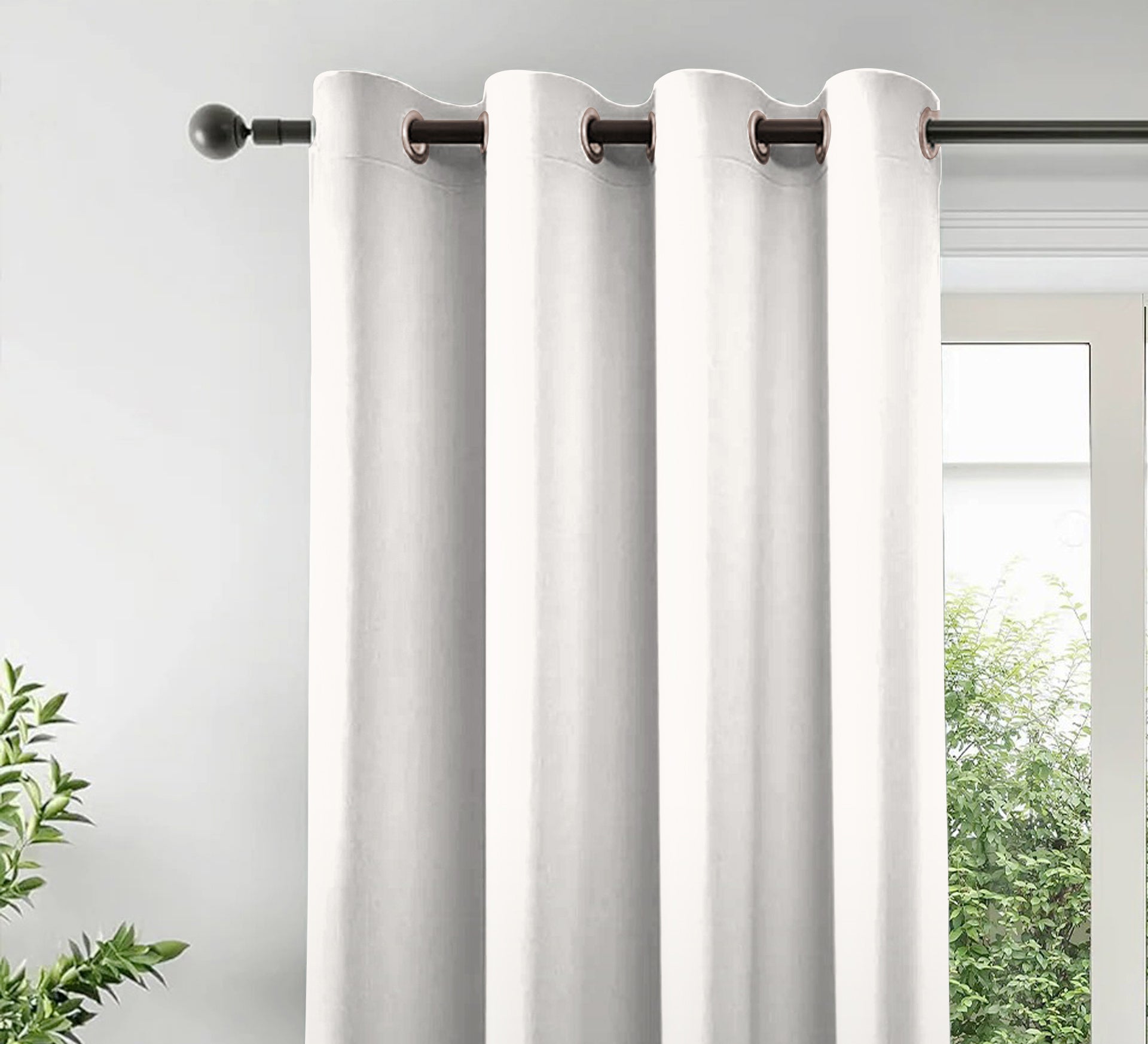 AREZZO GREY PRINTED BLACKOUT CURTAIN