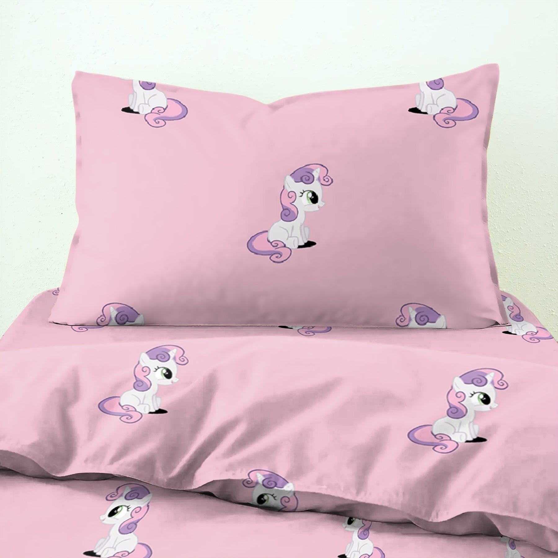 Bedcover Sweety Bell Baby Pink for Single Bed with Pillow Covers King Size (60" X 90")