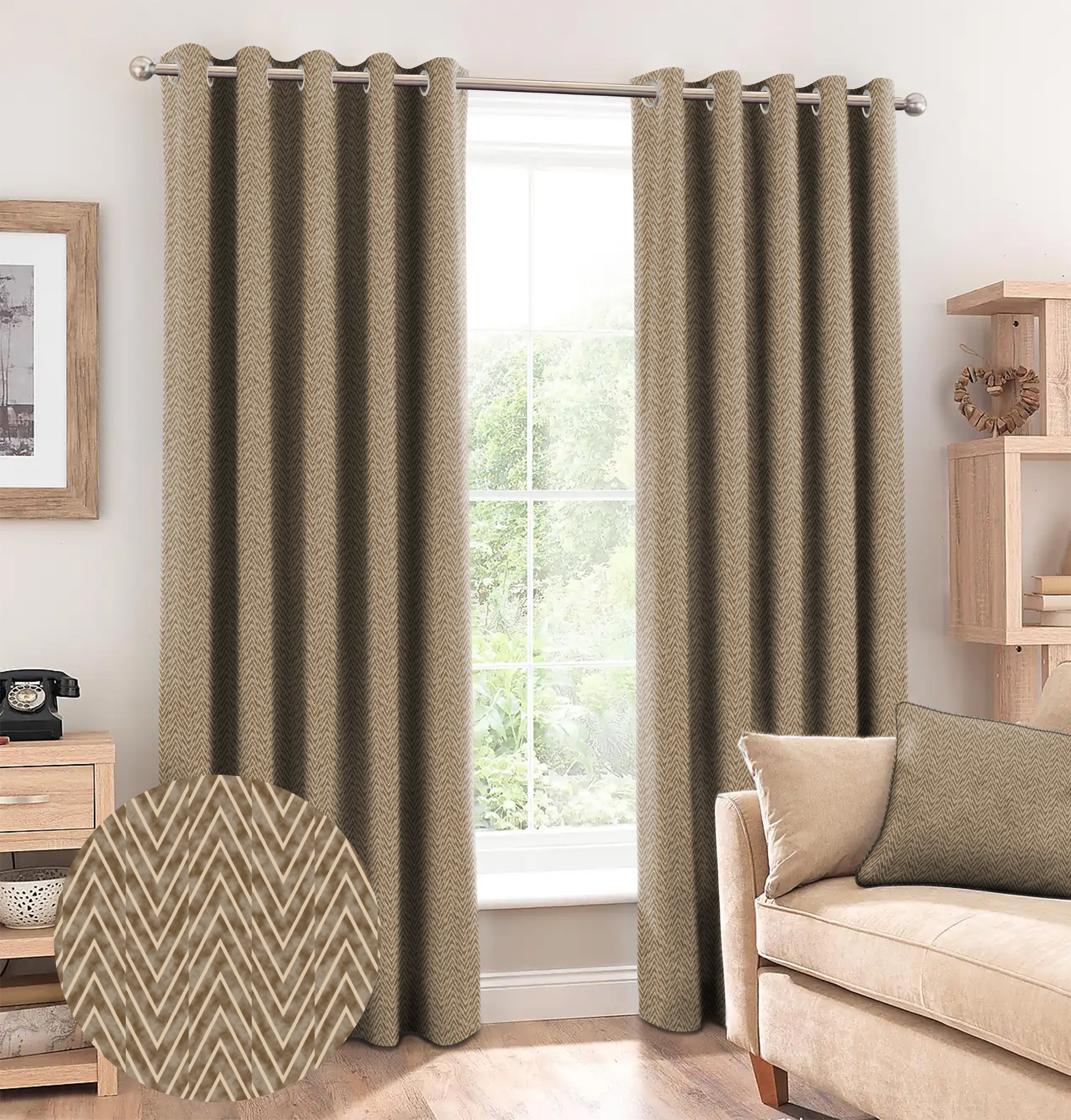 KASBAH-05 BEIGE BLACKOUT CURTAIN