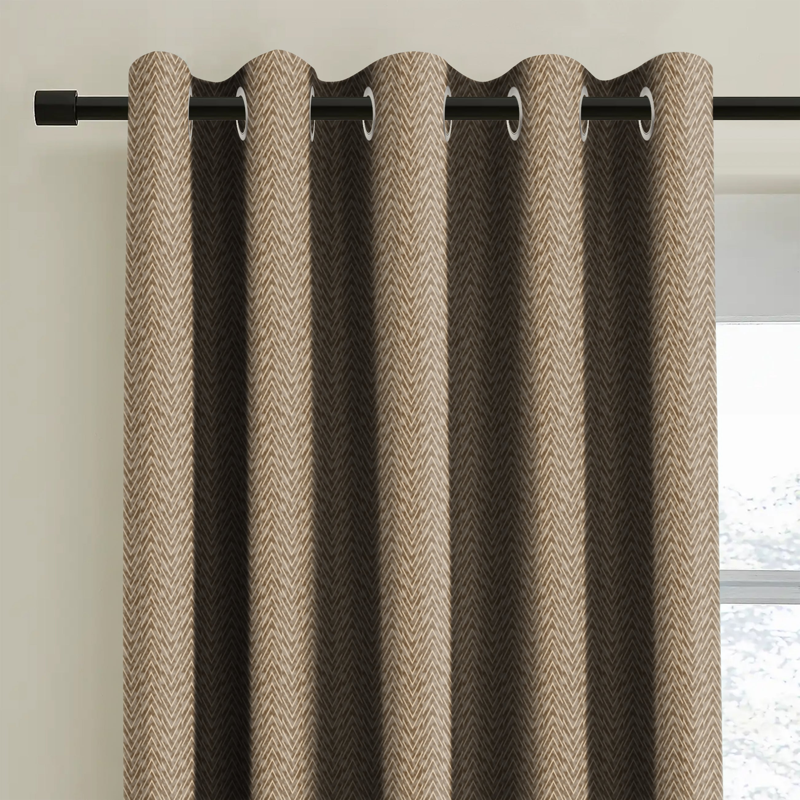 KASBAH-05 BEIGE BLACKOUT CURTAIN