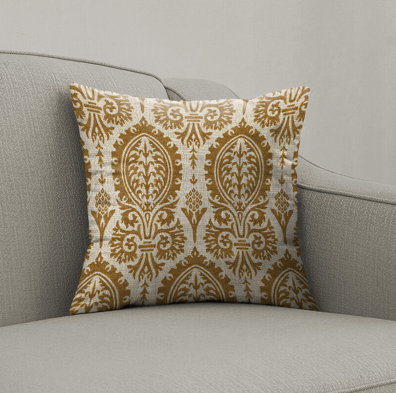 MANCHESTER BISTRE BROWN DIGITAL PRINTED CUSHION COVER (Pack of 2)