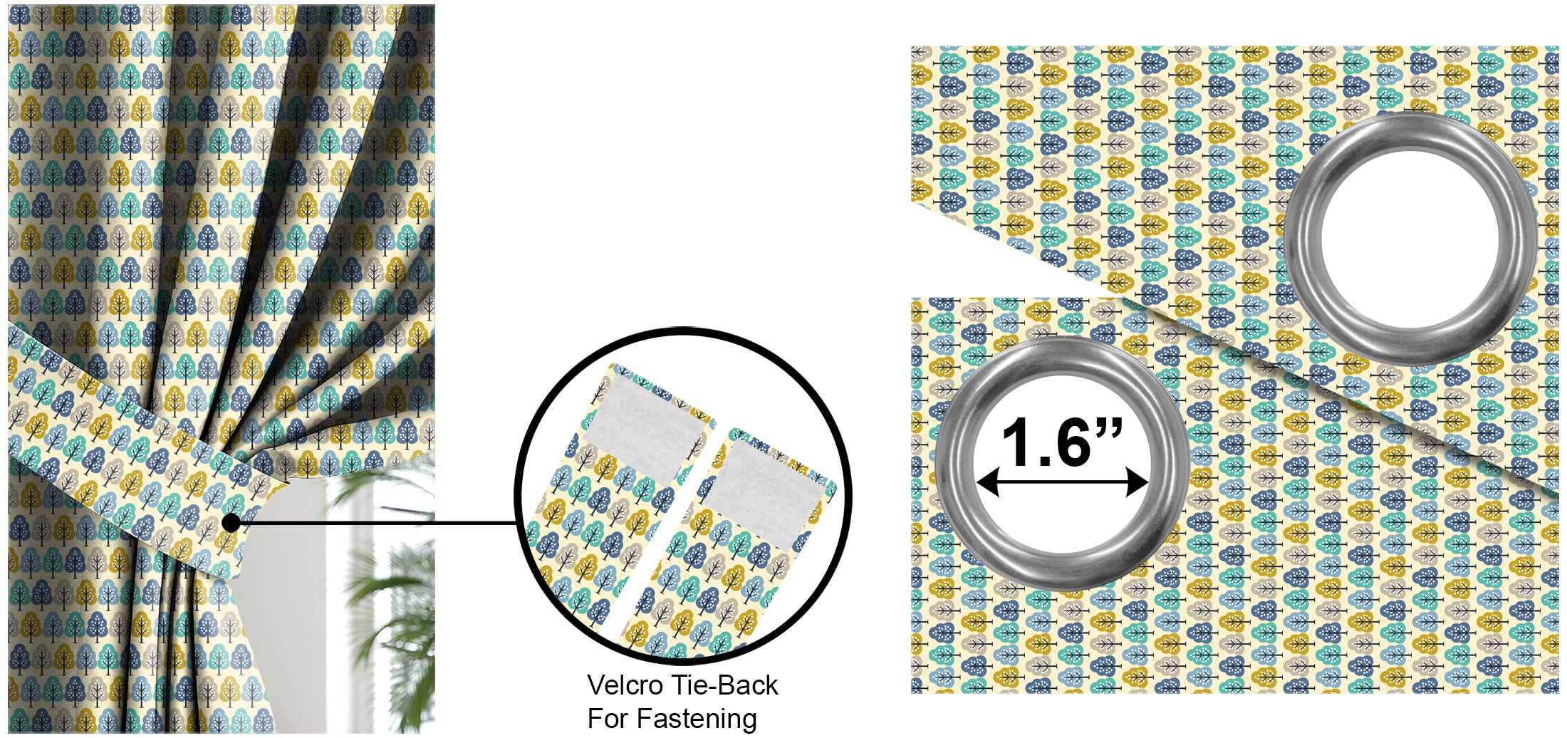 DASH BLUE BLACKOUT CURTAINS