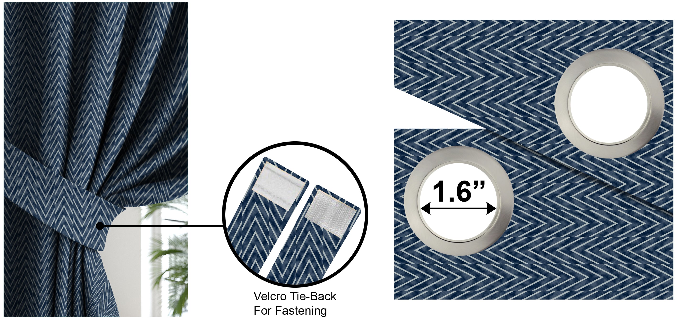 KASBAH BLUE BLACKOUT CURTAIN