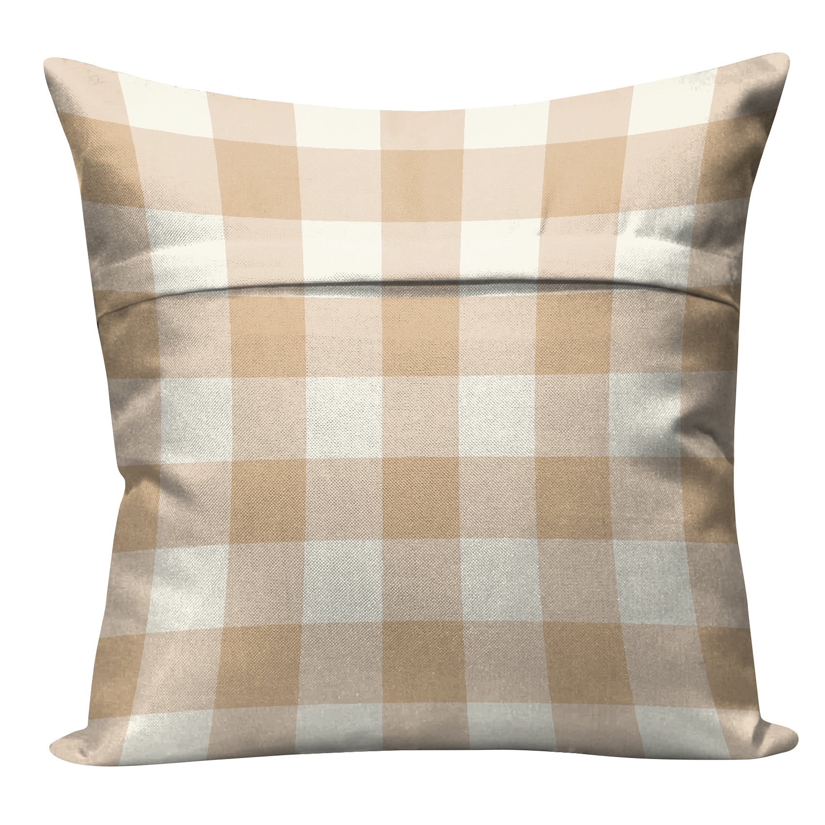 SPRING GALLERY BIG CHECK BRANDY DIGITAL PRINTED CUSHION COVER (Pack of 2)