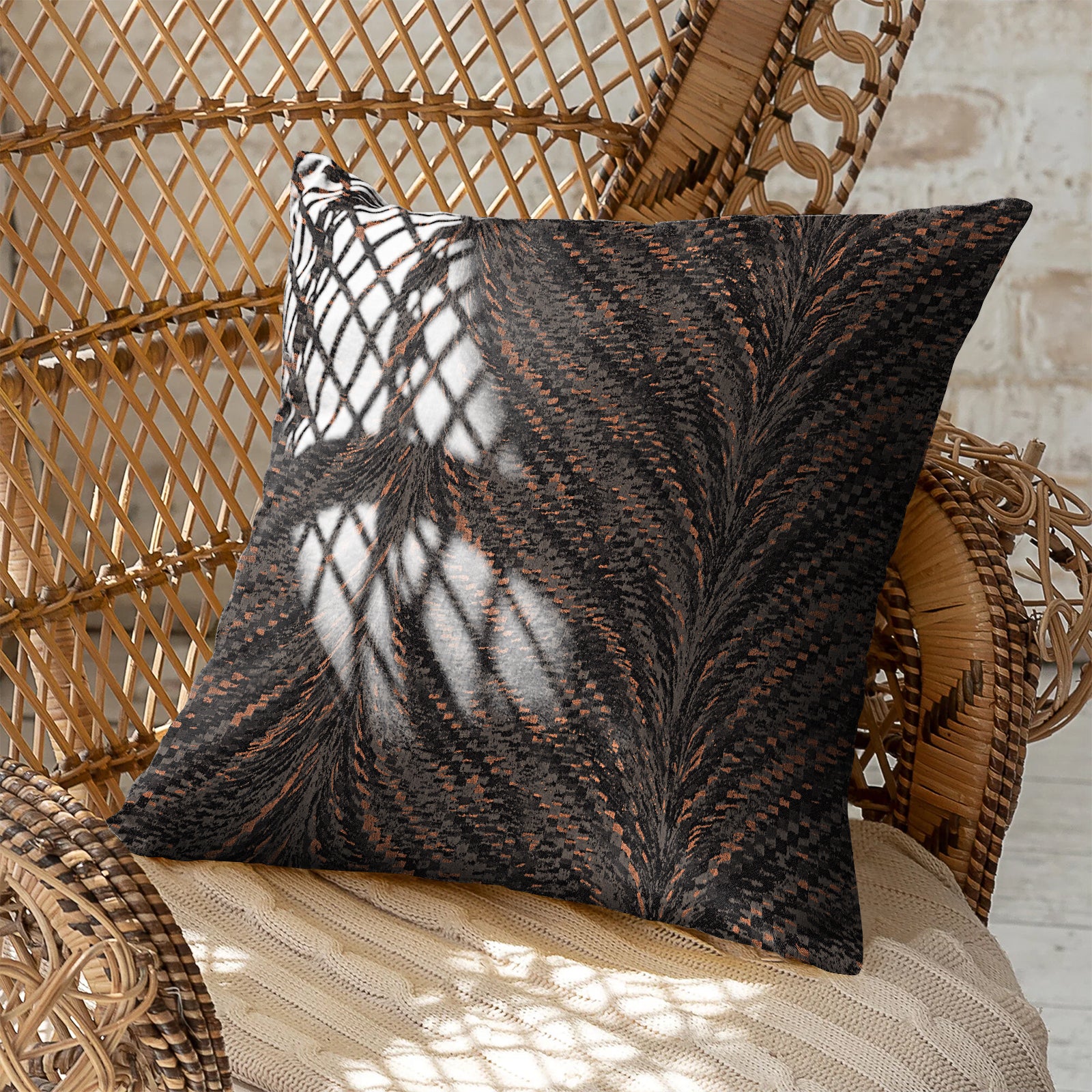 LUXOR BRONZE DIGITAL PRINTED CUSHION COVER (Pack of 2)