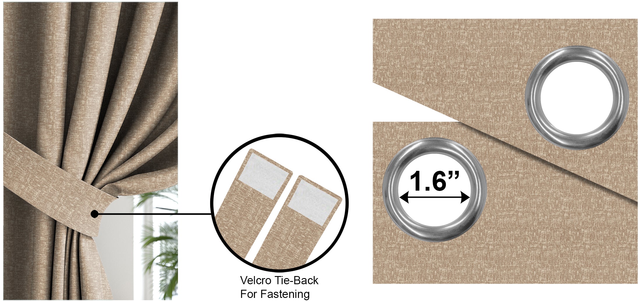 SUNBLOCK TEXTURE LASA CHIKU BLACKOUT CURTAIN