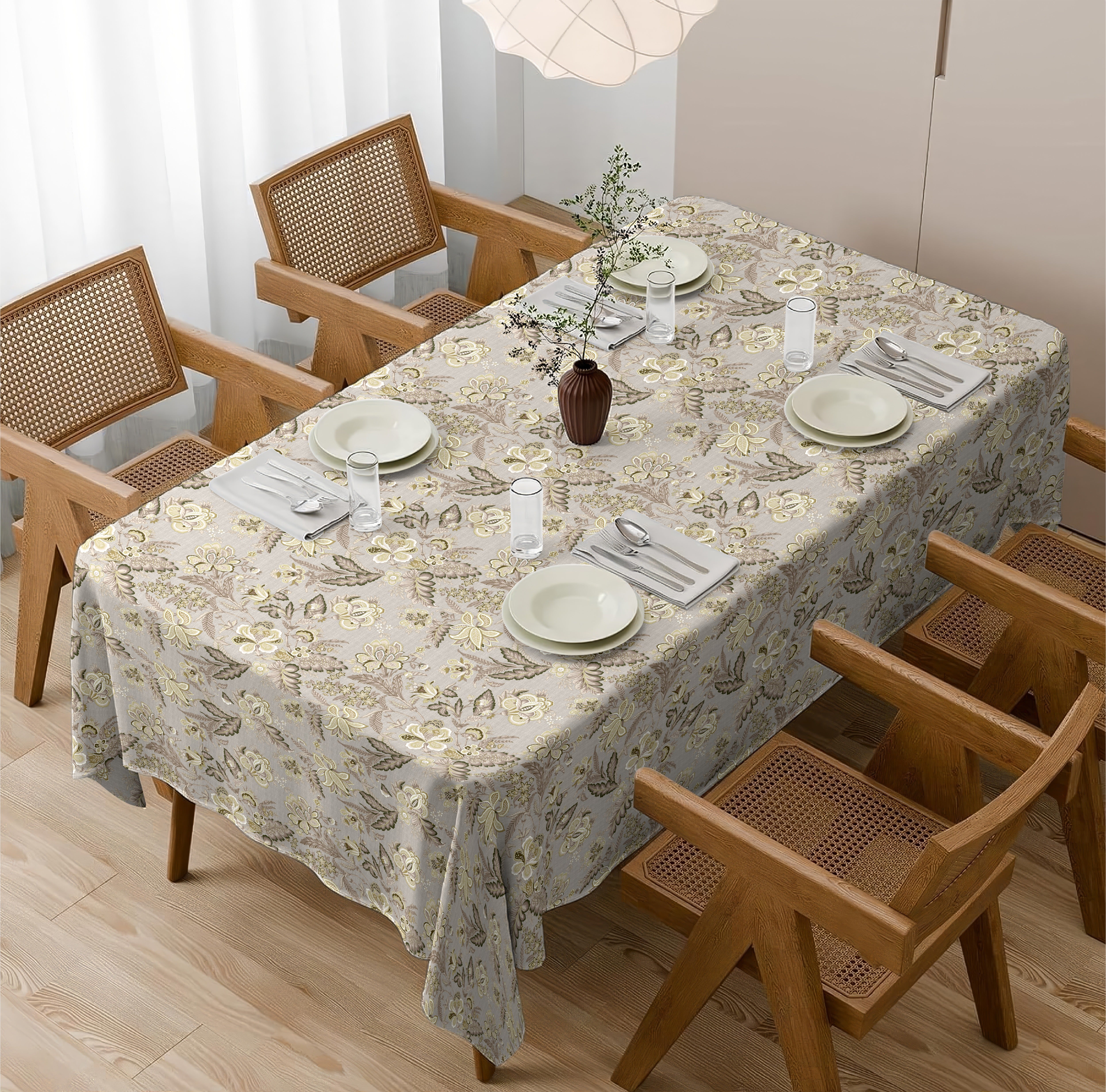 CALVIA OLIVE GREEN TABLE CLOTH