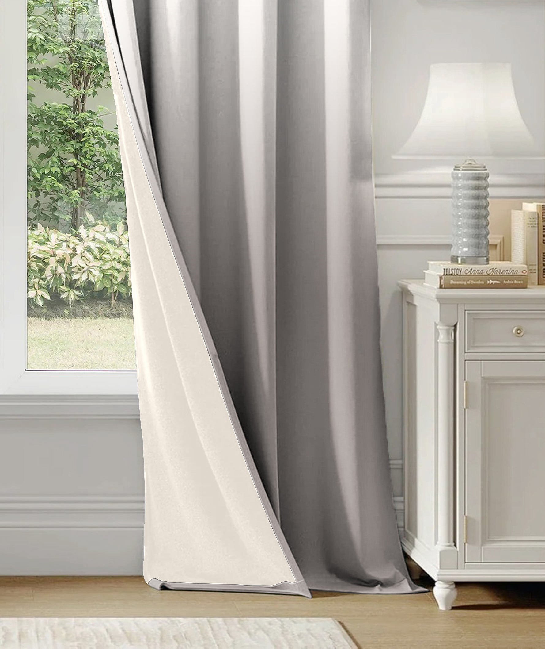 AREZZO DARK BROWN PRINTED BLACKOUT CURTAIN