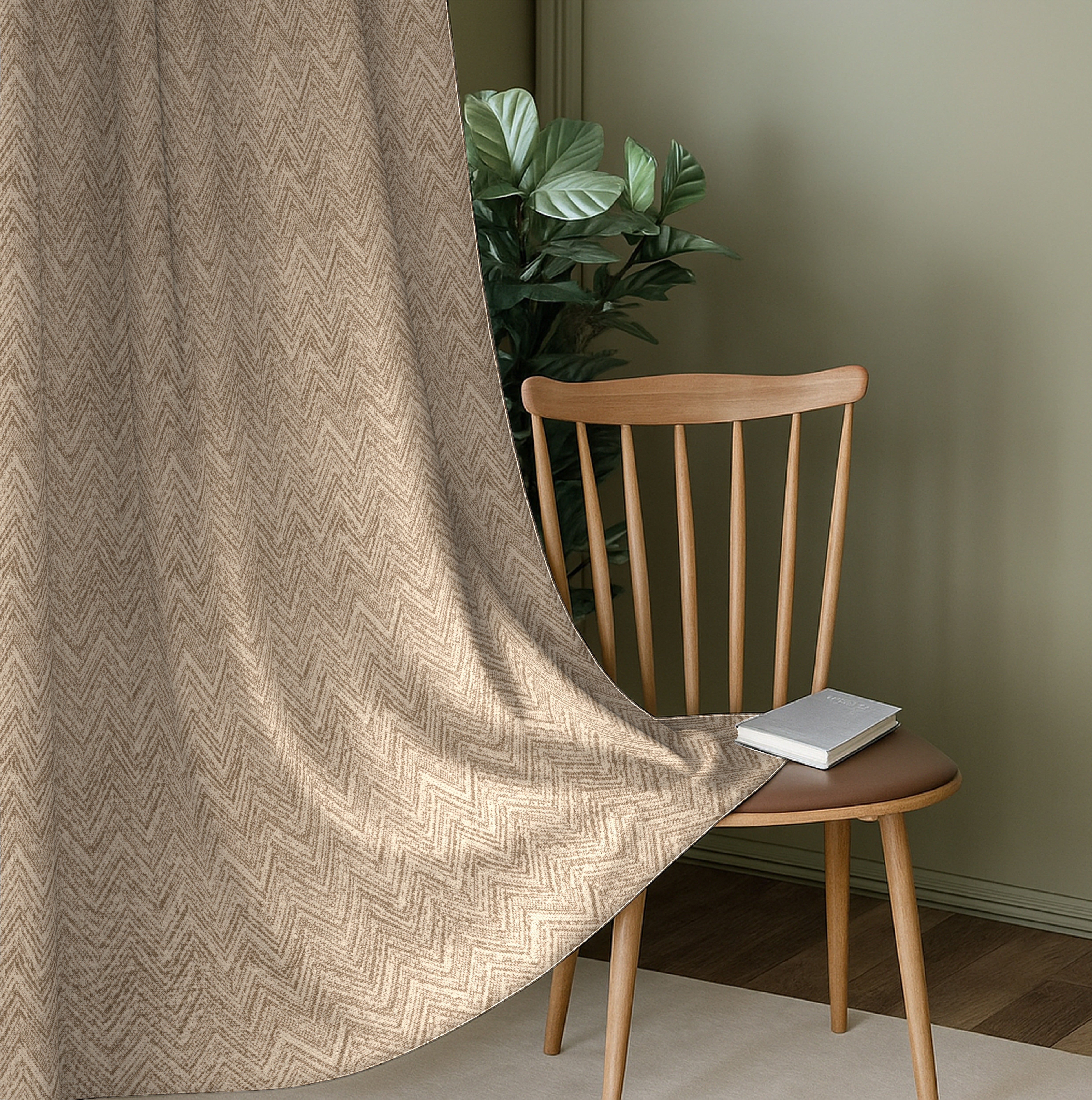 SONORA COFFEE PRINTED BLACKOUT CURTAIN