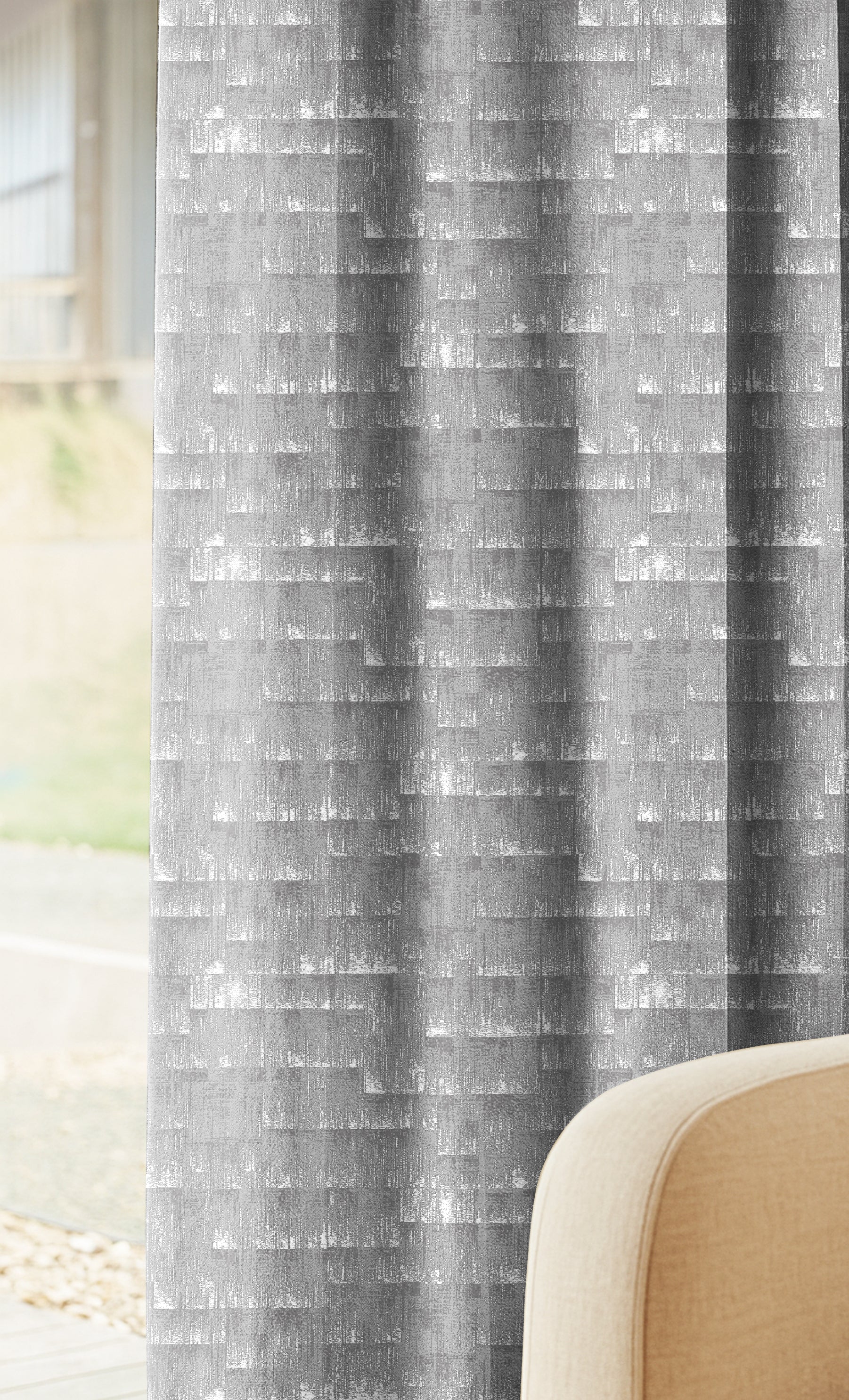 MALAGA GREY BLACKOUT CURTAINS