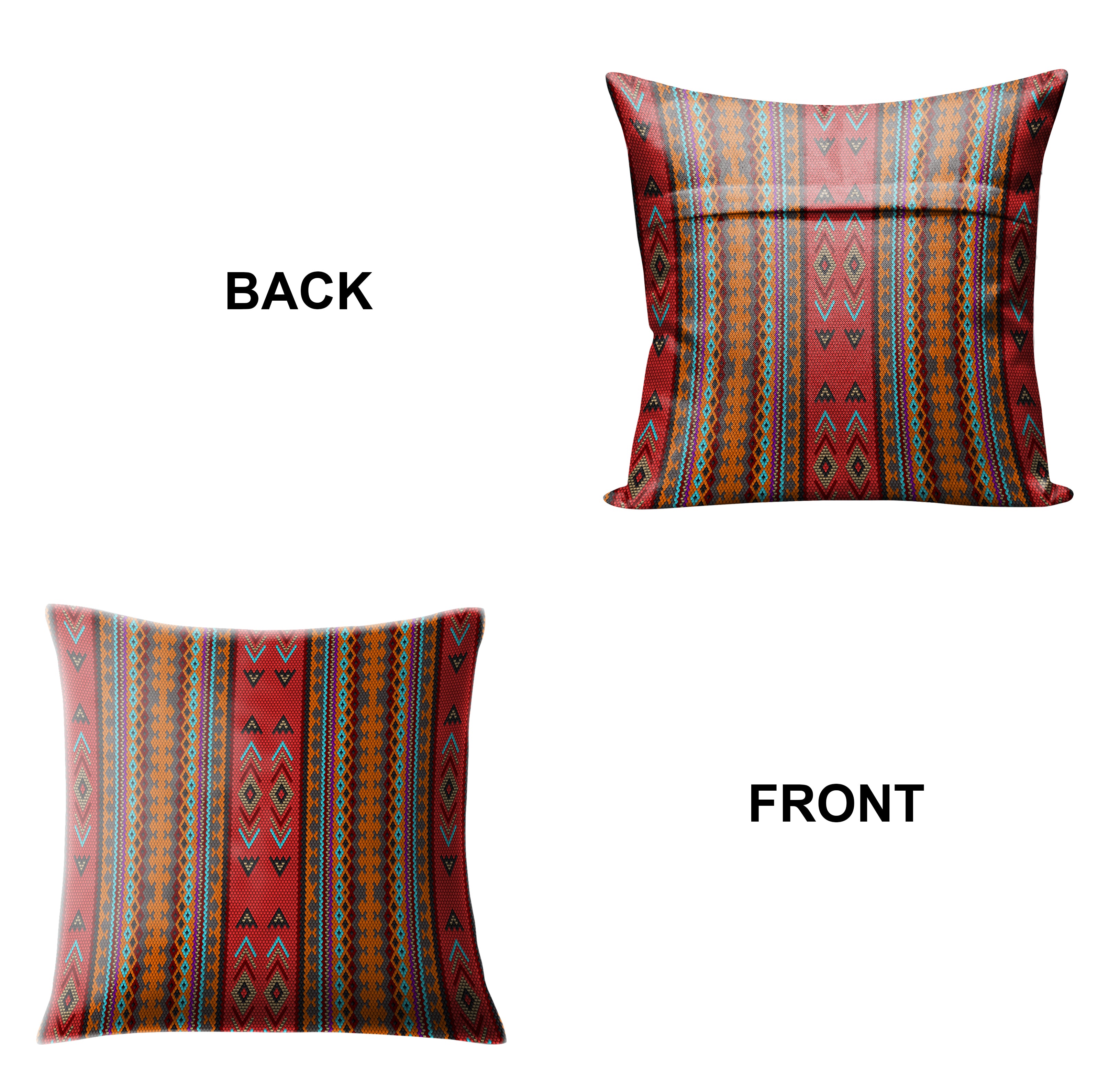 CARA RED CUSHION COVER (Pack of 2)