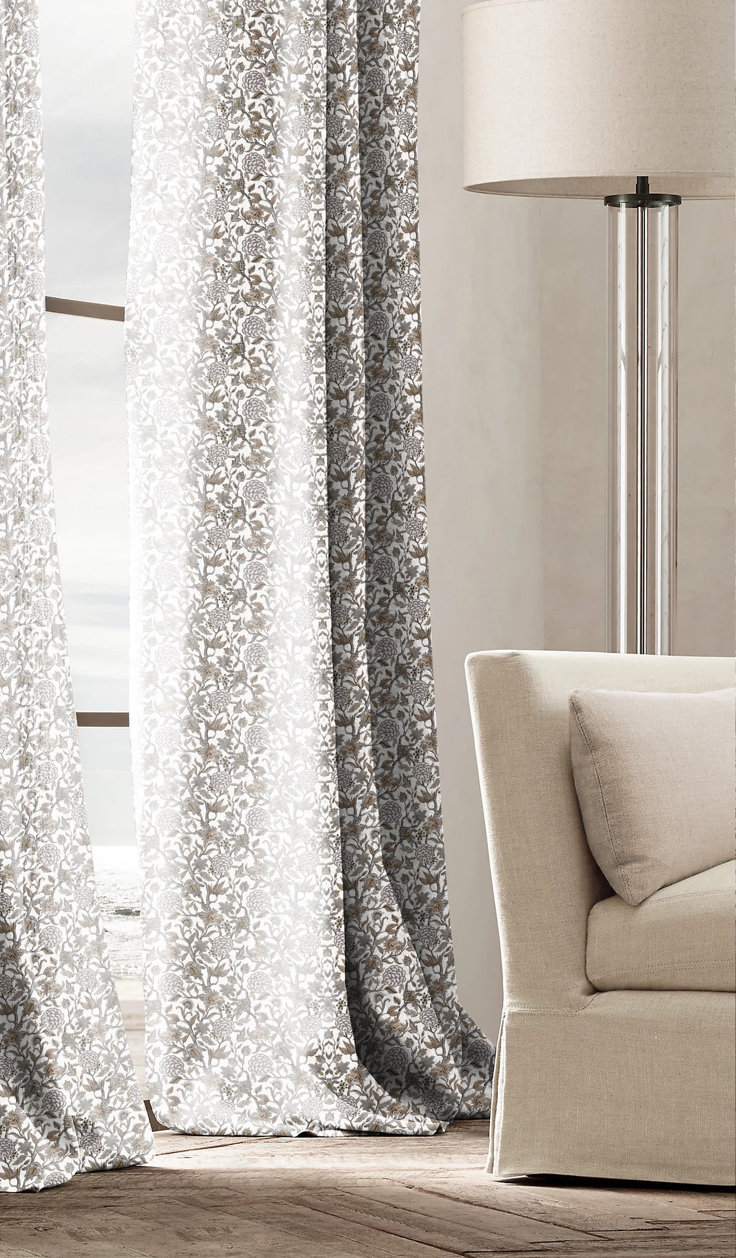 WYNTER MAPLE ROOM DARKENING PRINTED CURTAIN