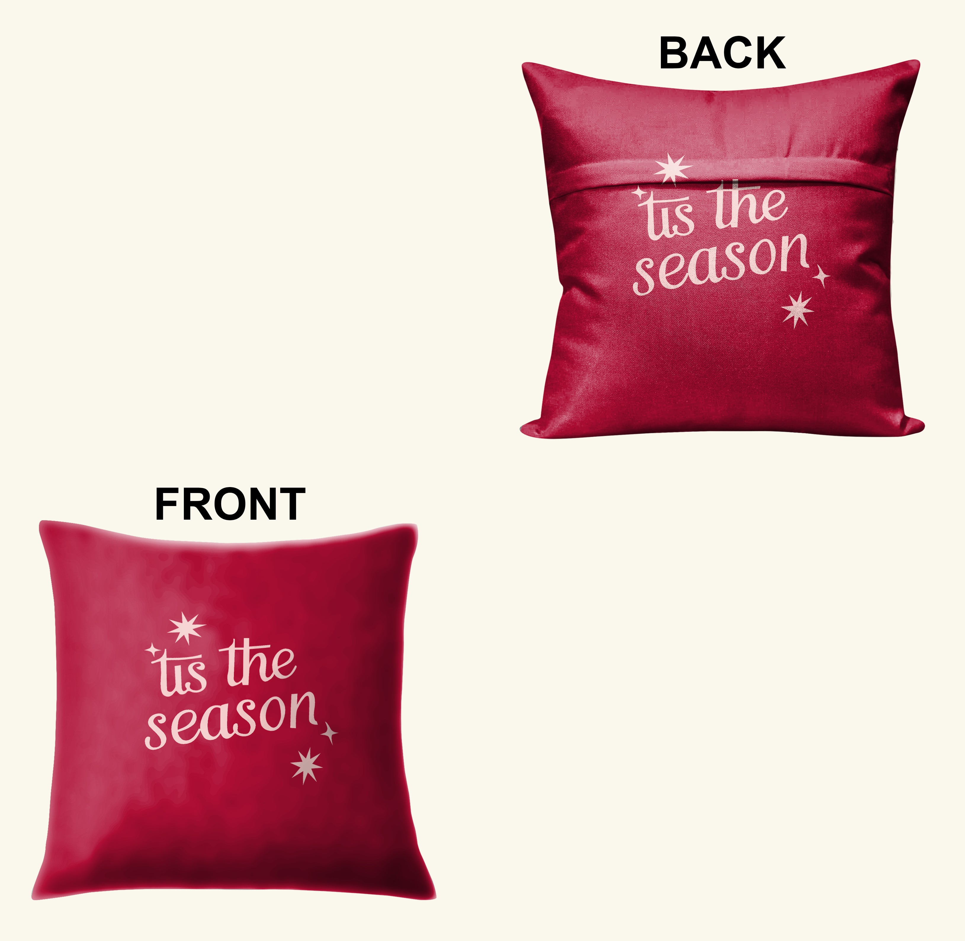 CHRISTMAS TIS THE SEASON CUSHION COVER (Pack of 2)