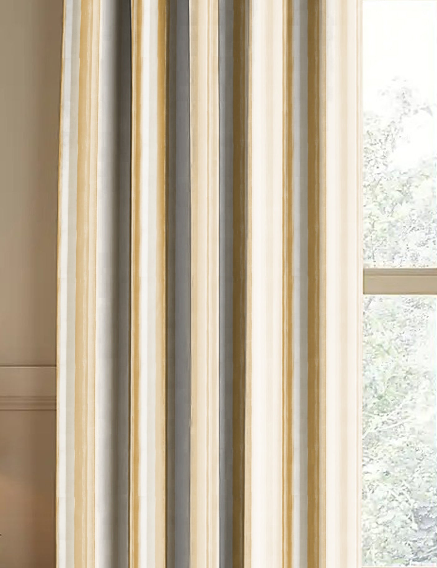 ALVIN ORANGE PRINTED BLACKOUT CURTAIN
