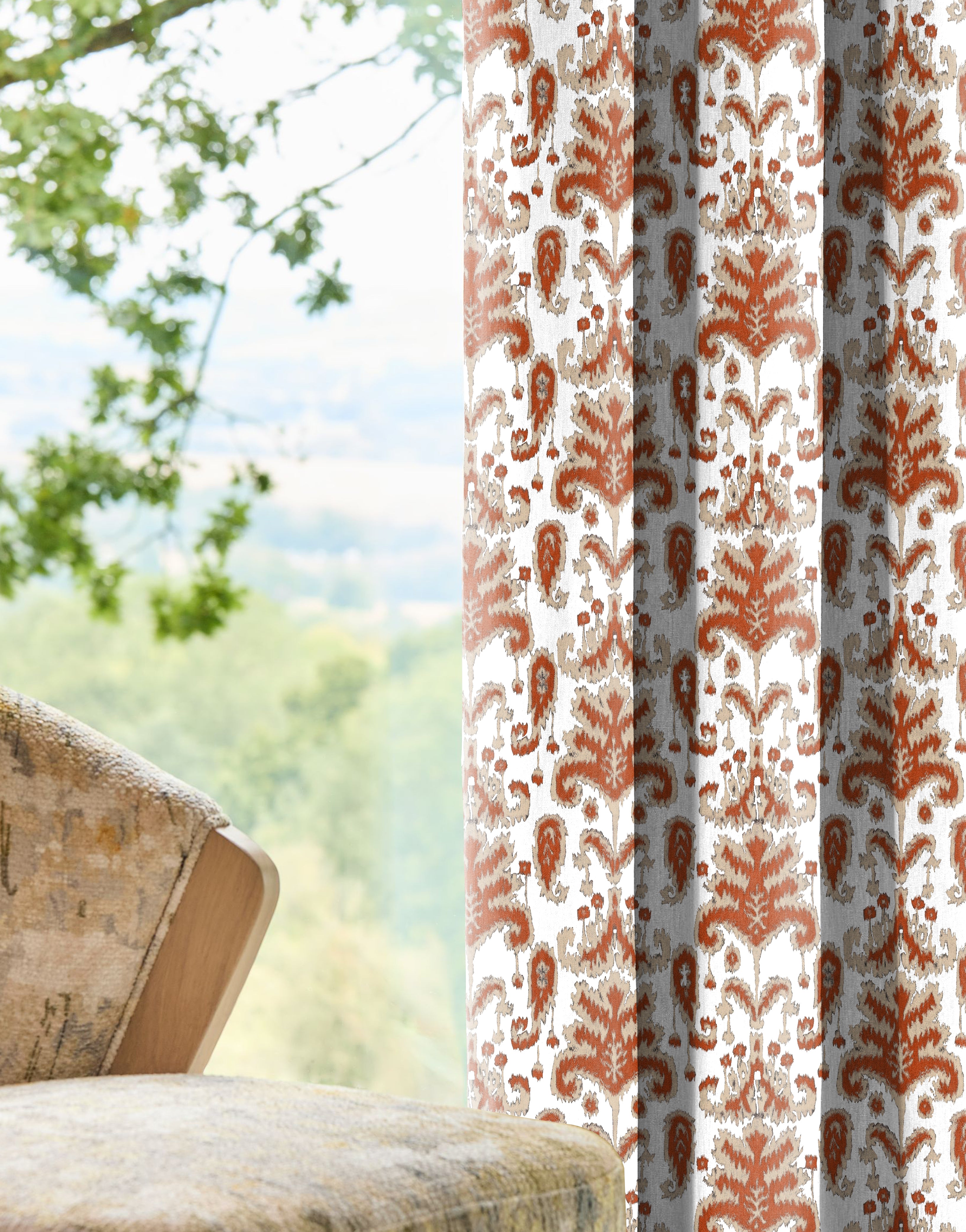 DIABIO MATTY CLAY PRINTED ROOM DARKENER CURTAIN