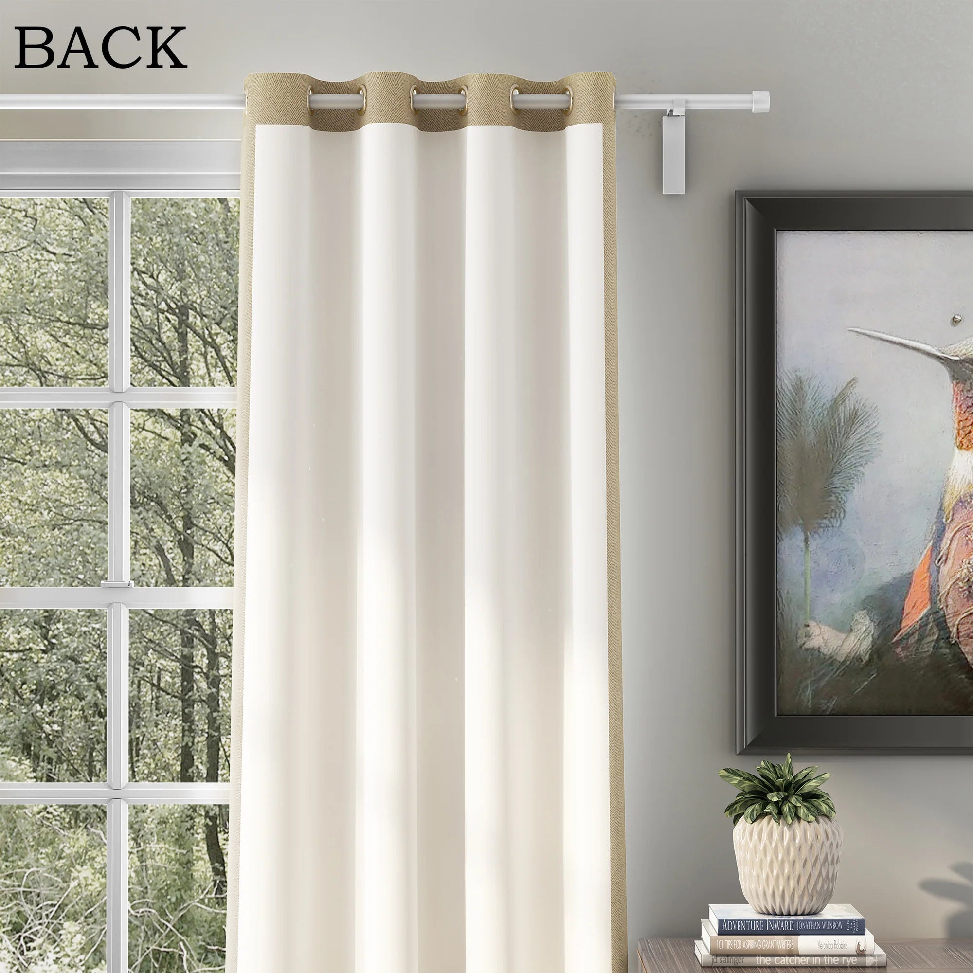 HERRINGBONE CHIKU CURTAIN PRINTED FOR LIVING & BEDROOMS