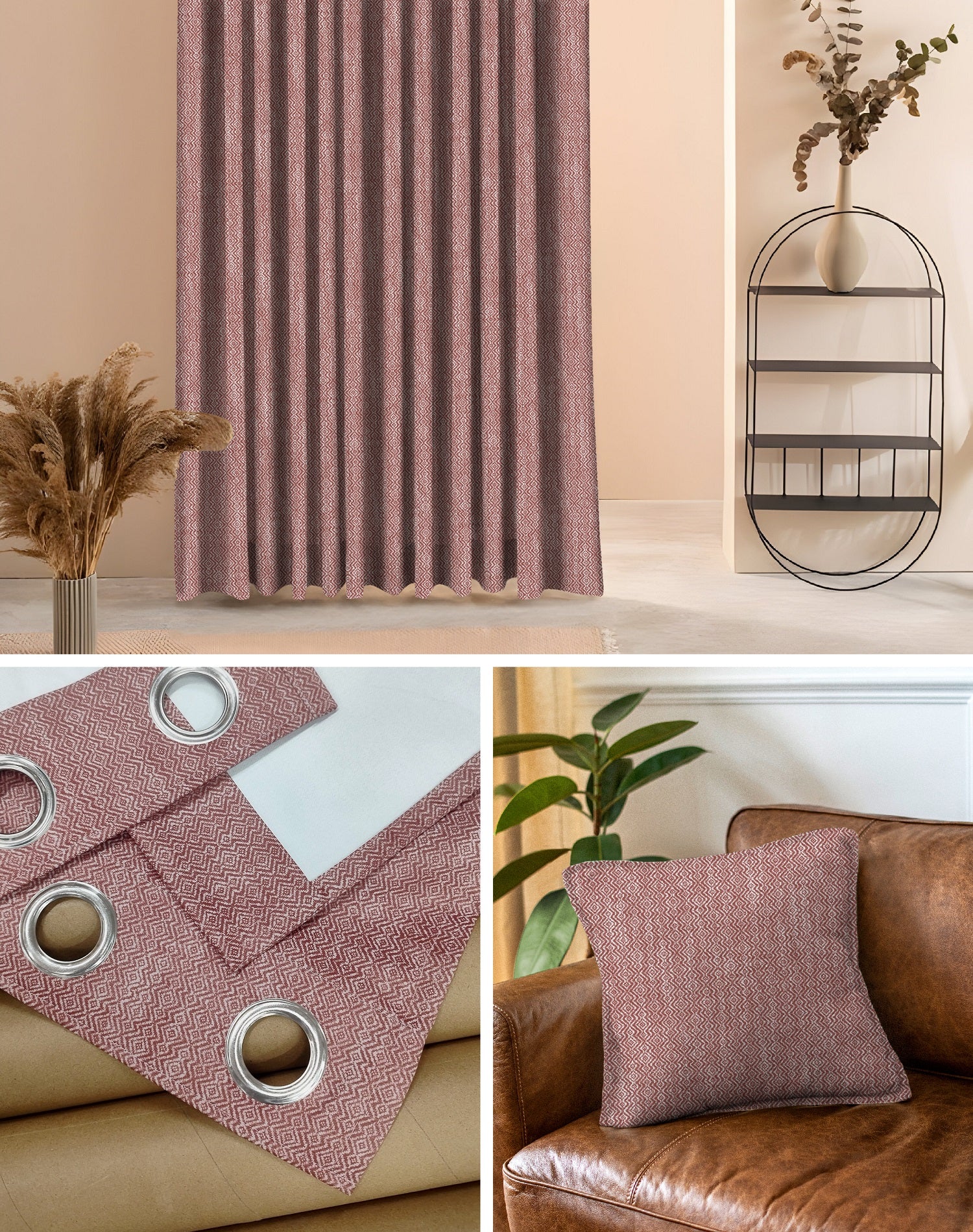 KOVO CLAY DIGITAL PRINTED BLACKOUT CURTAINS