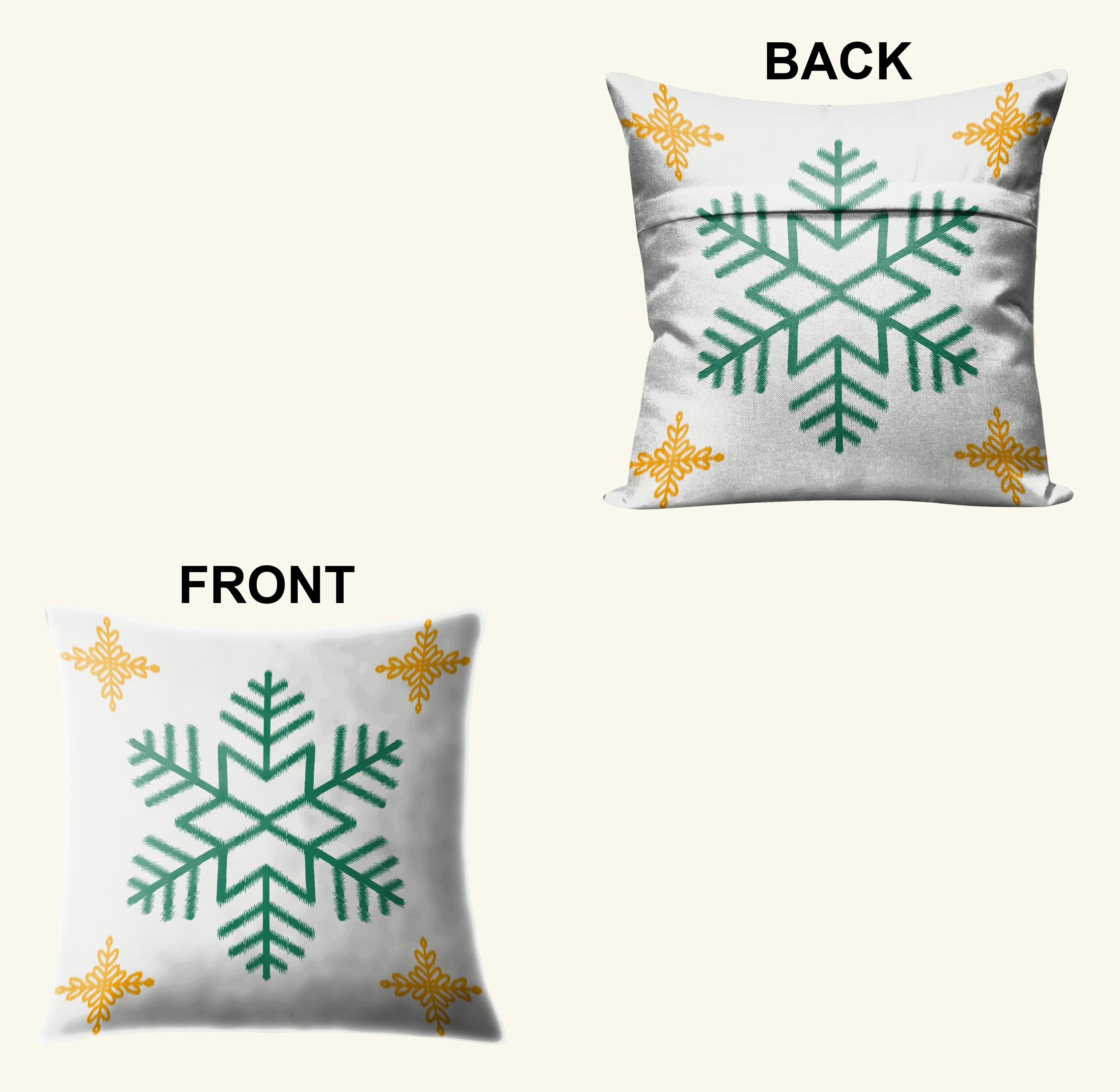 CHRISTMAS SNOWFLAKE CUSHION COVER (Pack of 2)