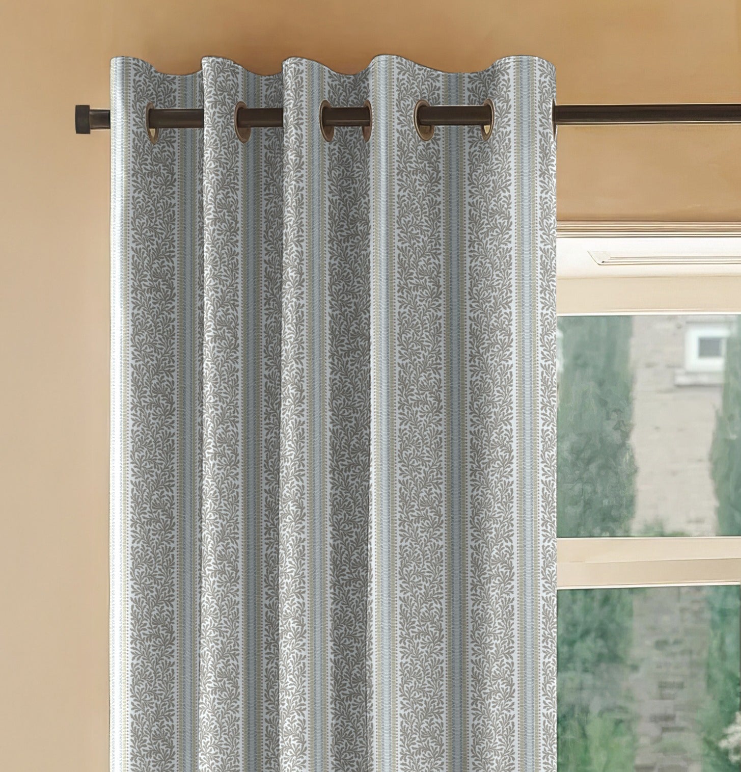 TORONTO COFFEE PRINTED BLACKOUT CURTAIN