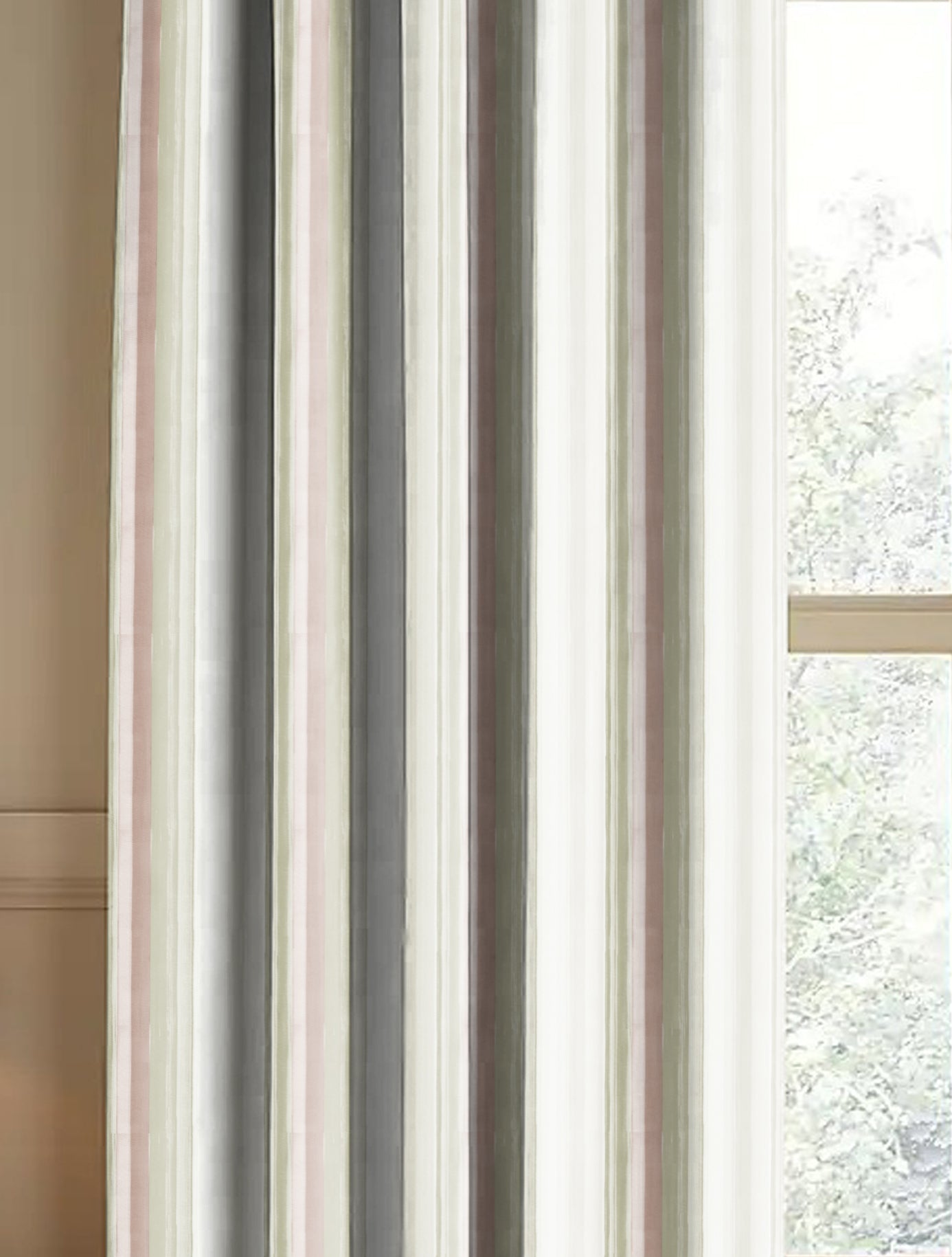ALVIN LIGHTGREEN PRINTED BLACKOUT CURTAIN