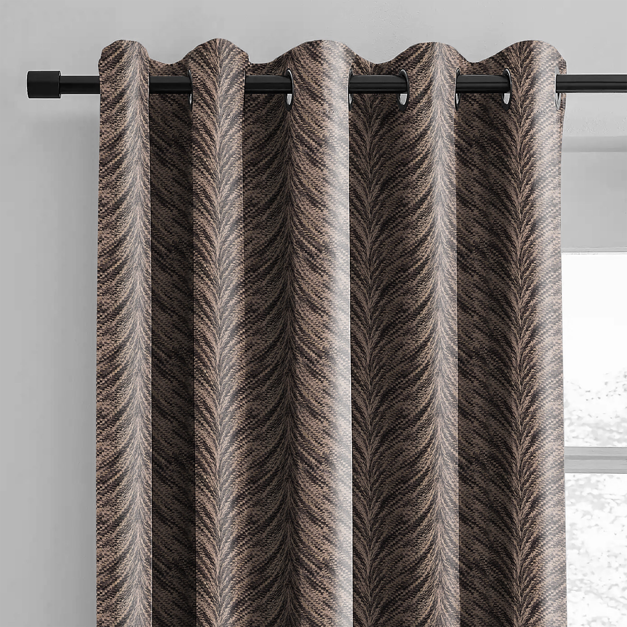 Luxor Charcoal Blackout Curtain