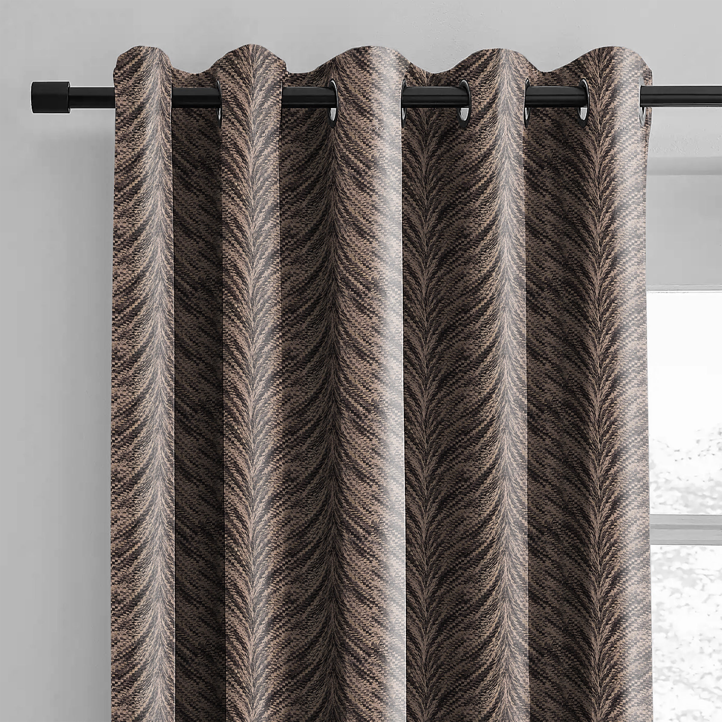 Luxor Charcoal Blackout Curtains