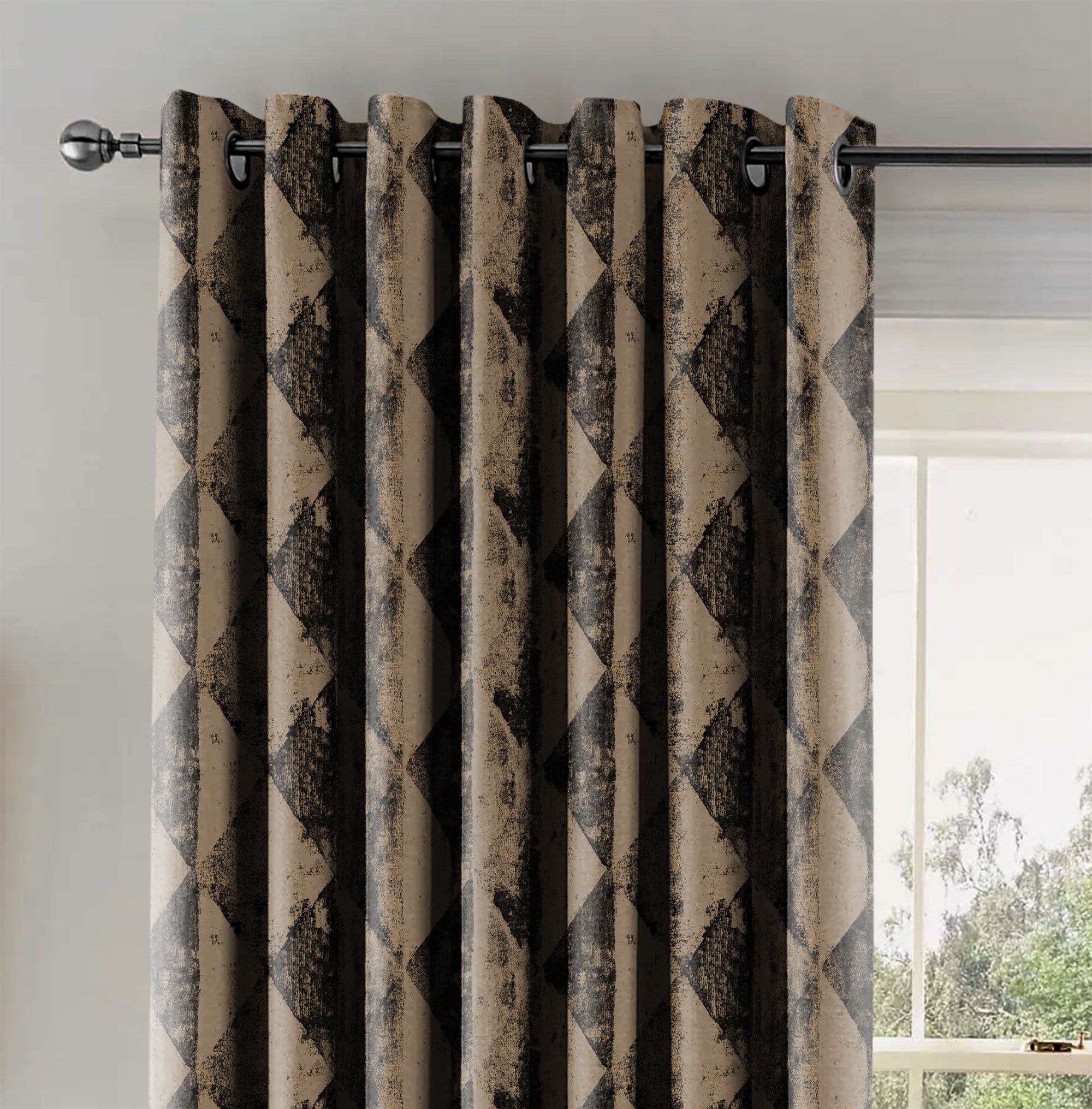 Mystique Charcoal Blackout Curtain