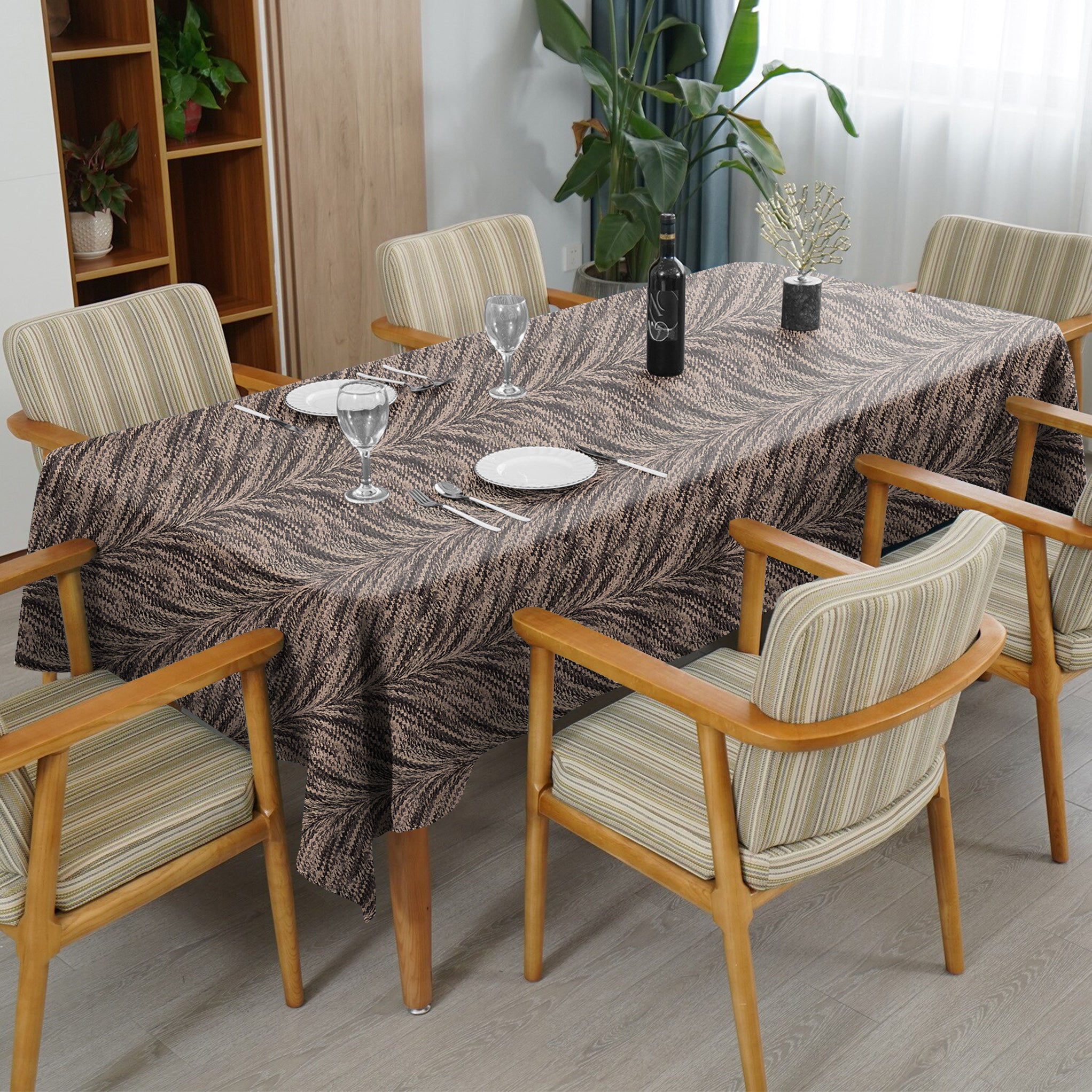 Luxor Charcoal 6 Seater Table Cloth